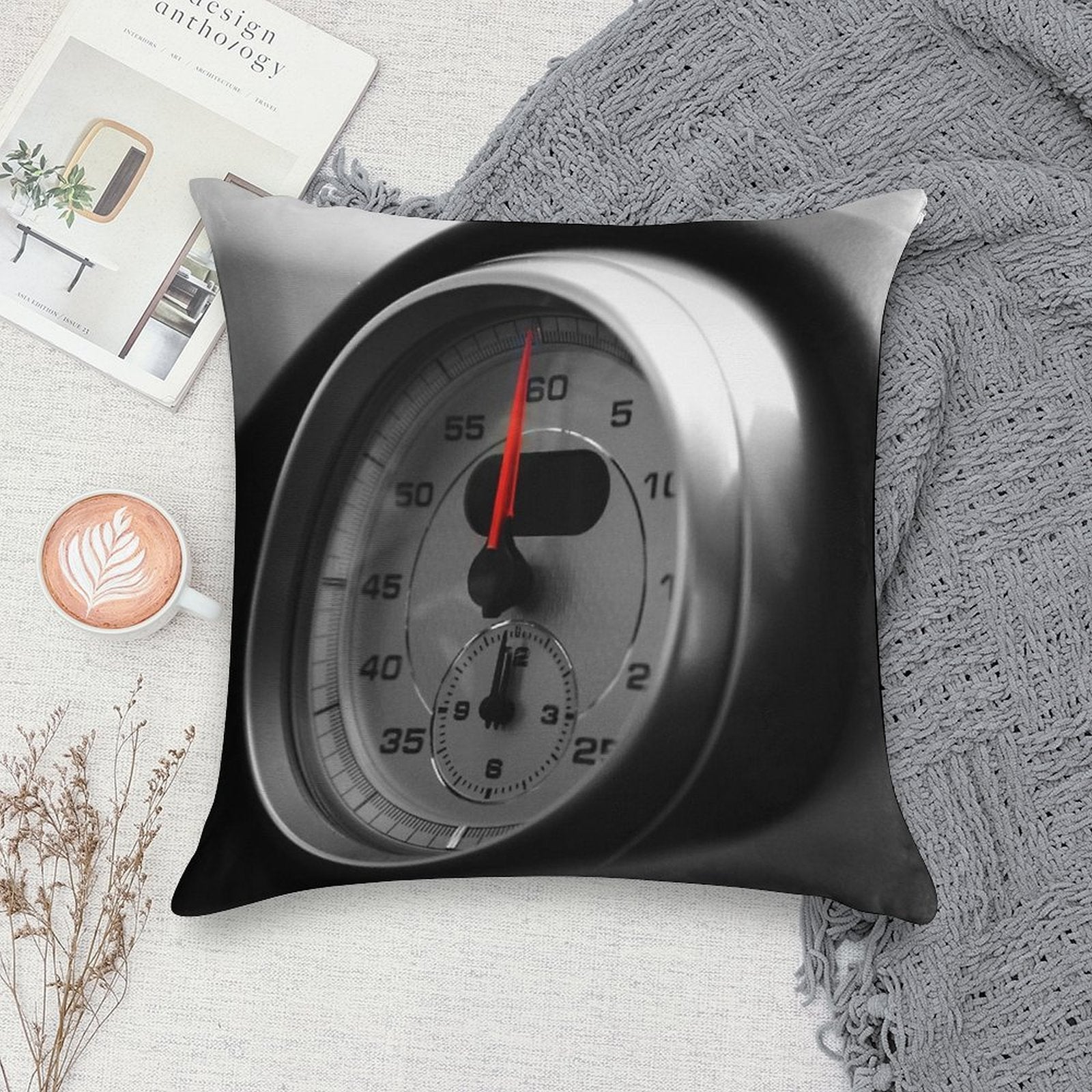 997 Chrono Package Porsche Soft Shrink-Resistant Throw Pillow