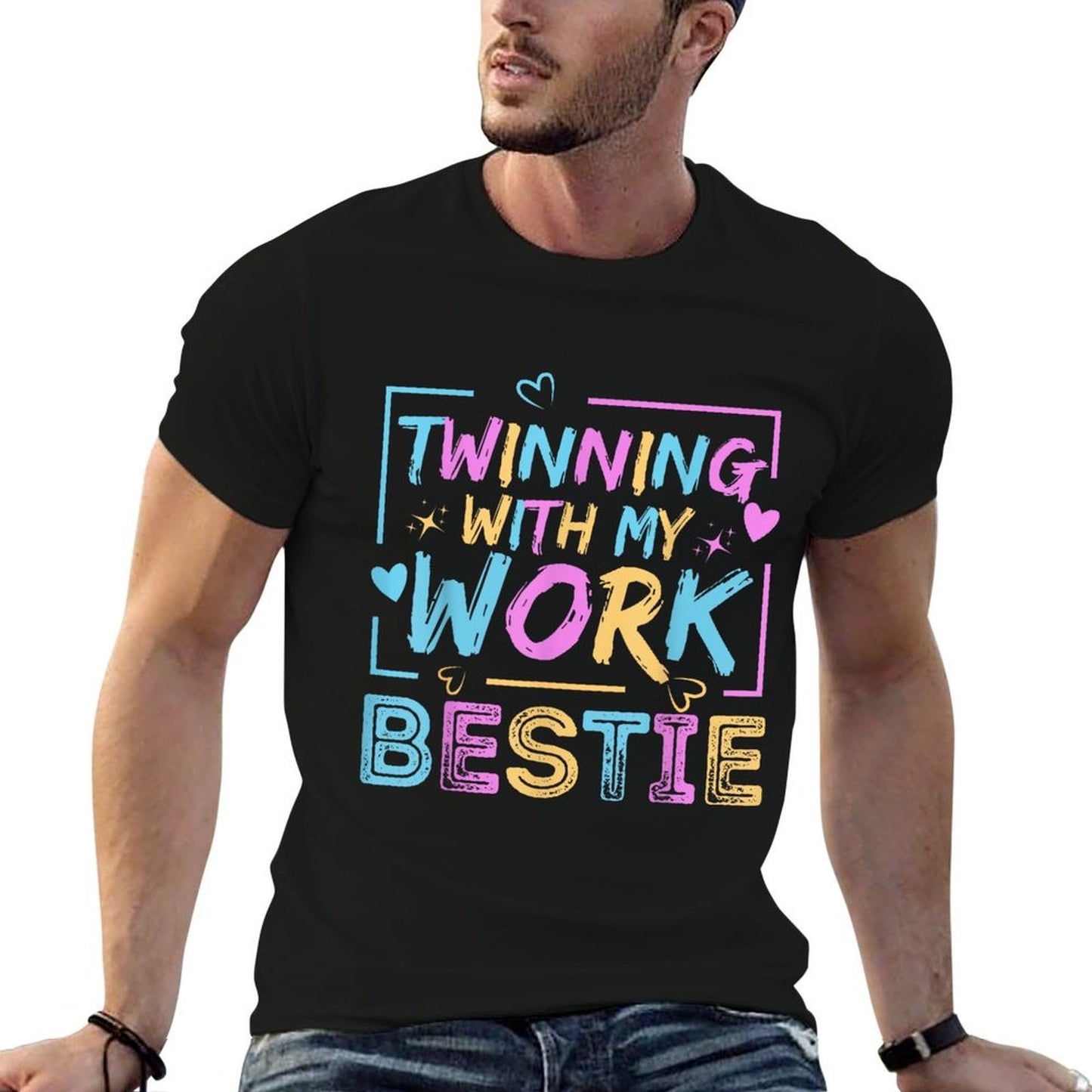 Twinning With My Work Bestie Spirit Week Best Friend Twin Easy-care T-Shirt
