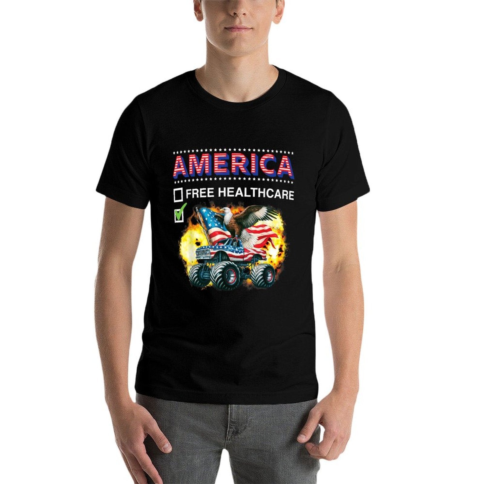 America Joke Political Satire Funny Meme USA Dark Humor Gag  Affordable Price T-Shirt
