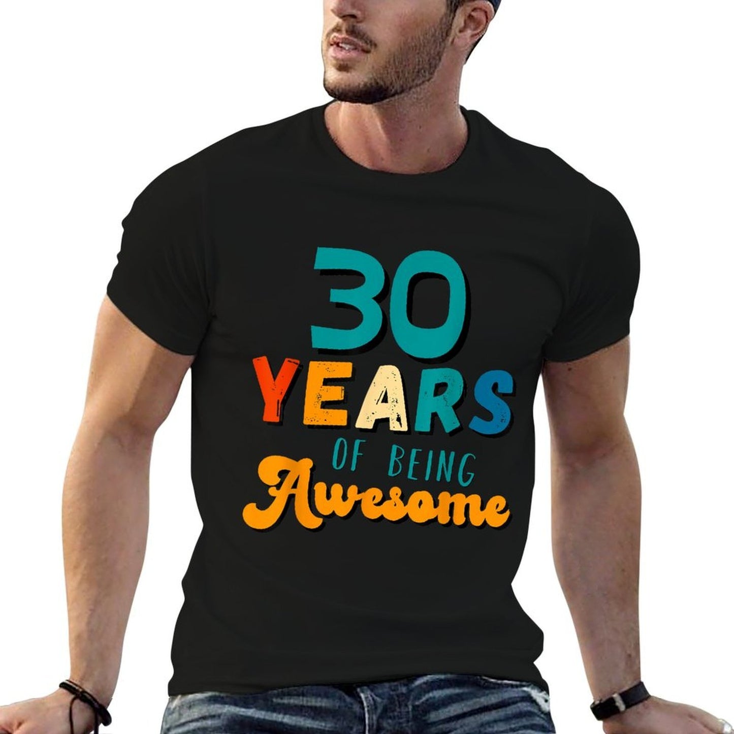 30 Years Of Being Awesome Funny 30th Birthday Gift Tagless Design T-Shirt