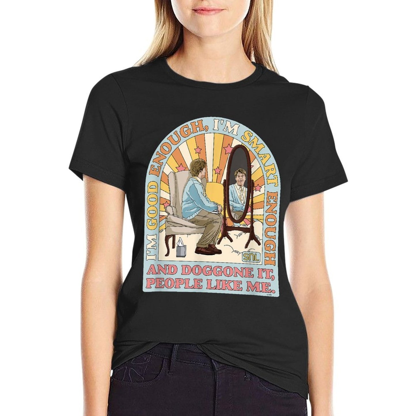 SNL Daily Affirmations with Stuart Smalley Easy-care T-Shirt