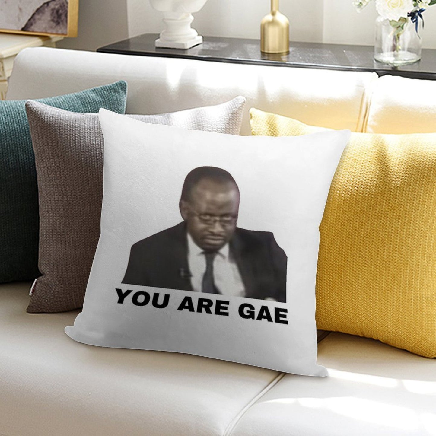 You Are Gae Meme Uganda Gay Rights Interview Viral Video Soft Home Decor Throw Pillow
