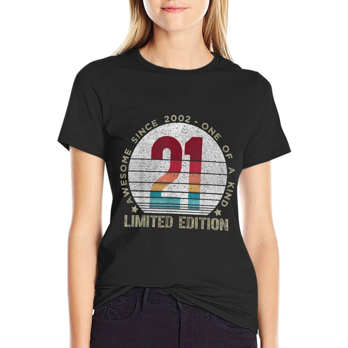 Vintage 2002 21 Year Old Gifts Limited Edition 21st Birthday Slim-fit Cut T-Shirt