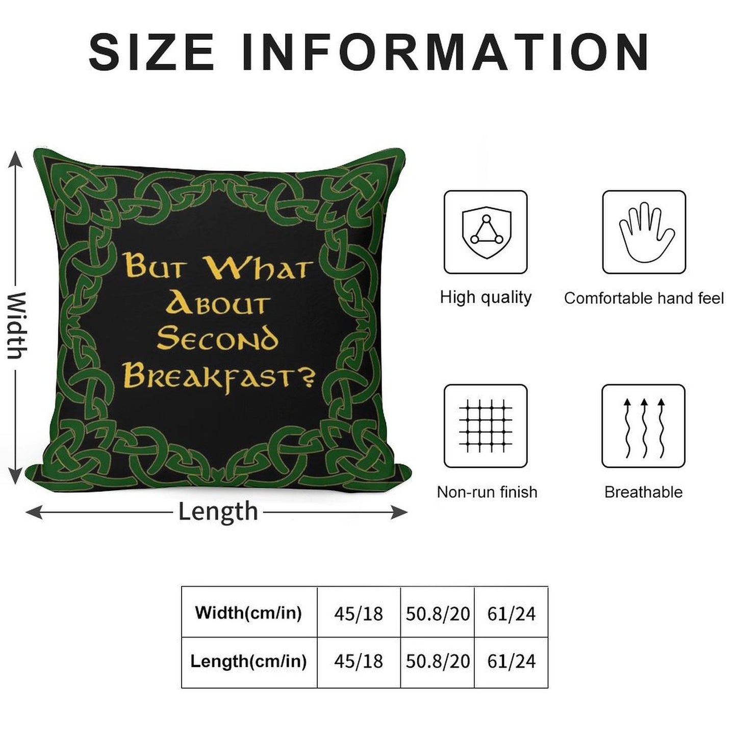 Second Breakfast Soft Washable Throw Pillow