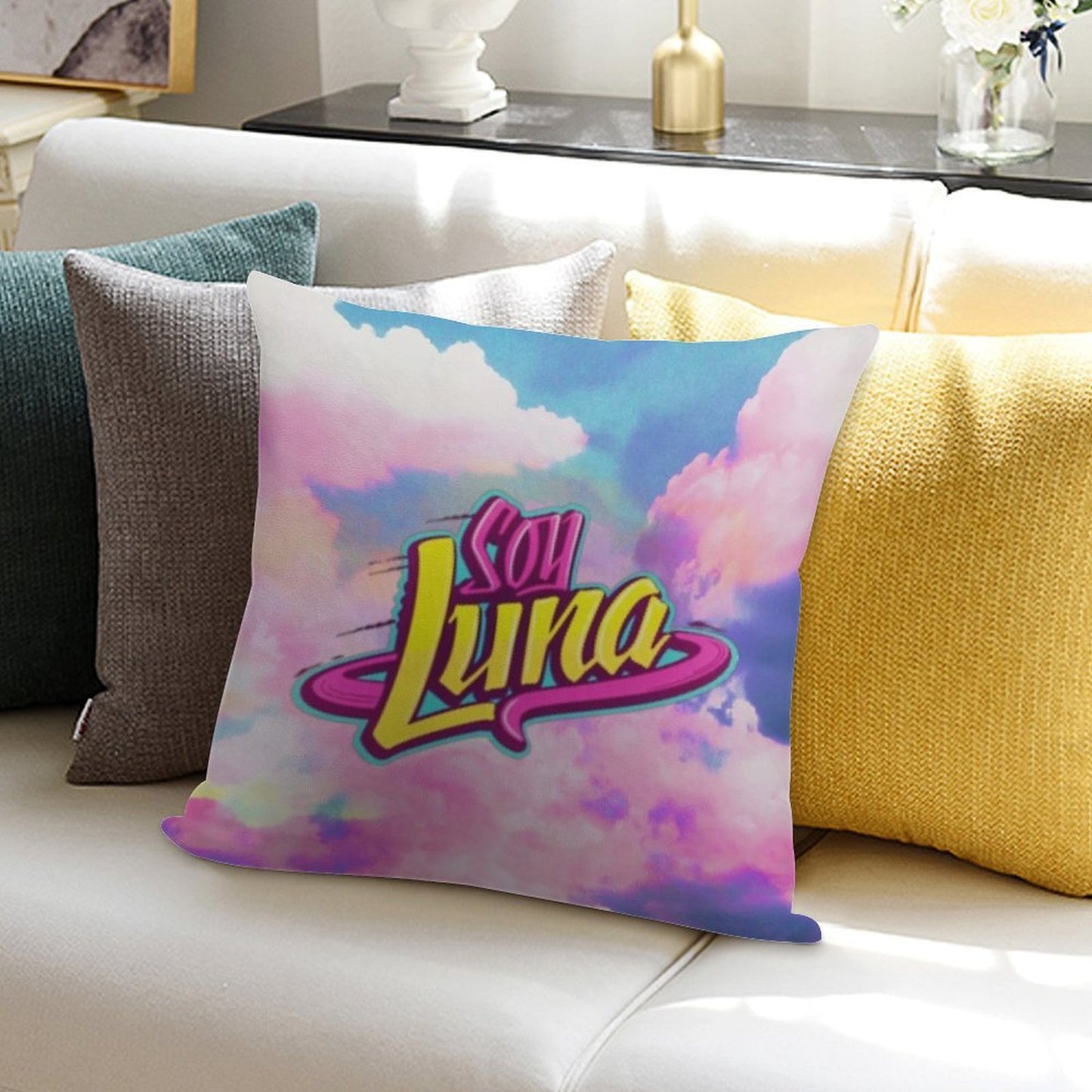 Soy Luna Logo Soft Decorative Cover Throw Pillow