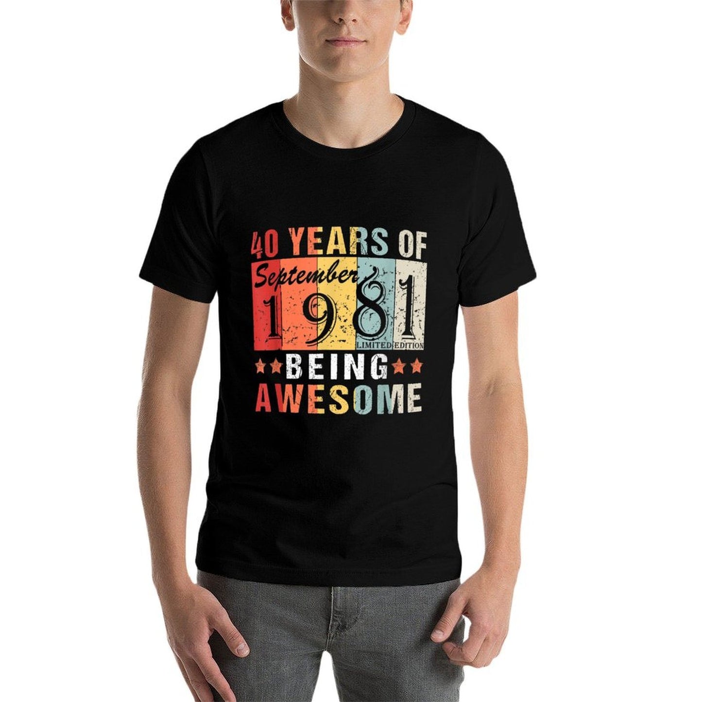 September 1981 40 Years of Being Awesome Cool 40th Birthday Lightweight T-Shirt