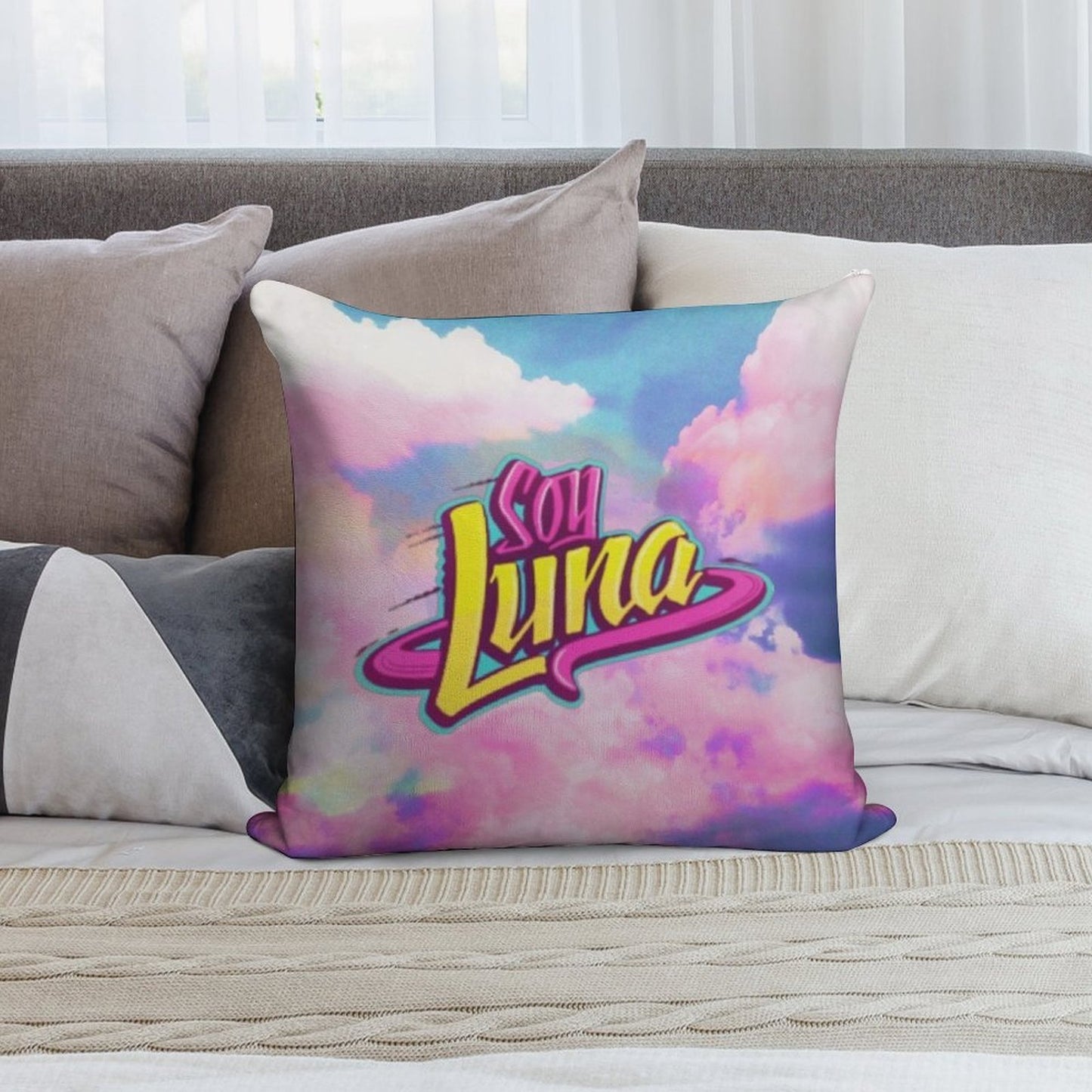 Soy Luna Logo Soft Decorative Cover Throw Pillow