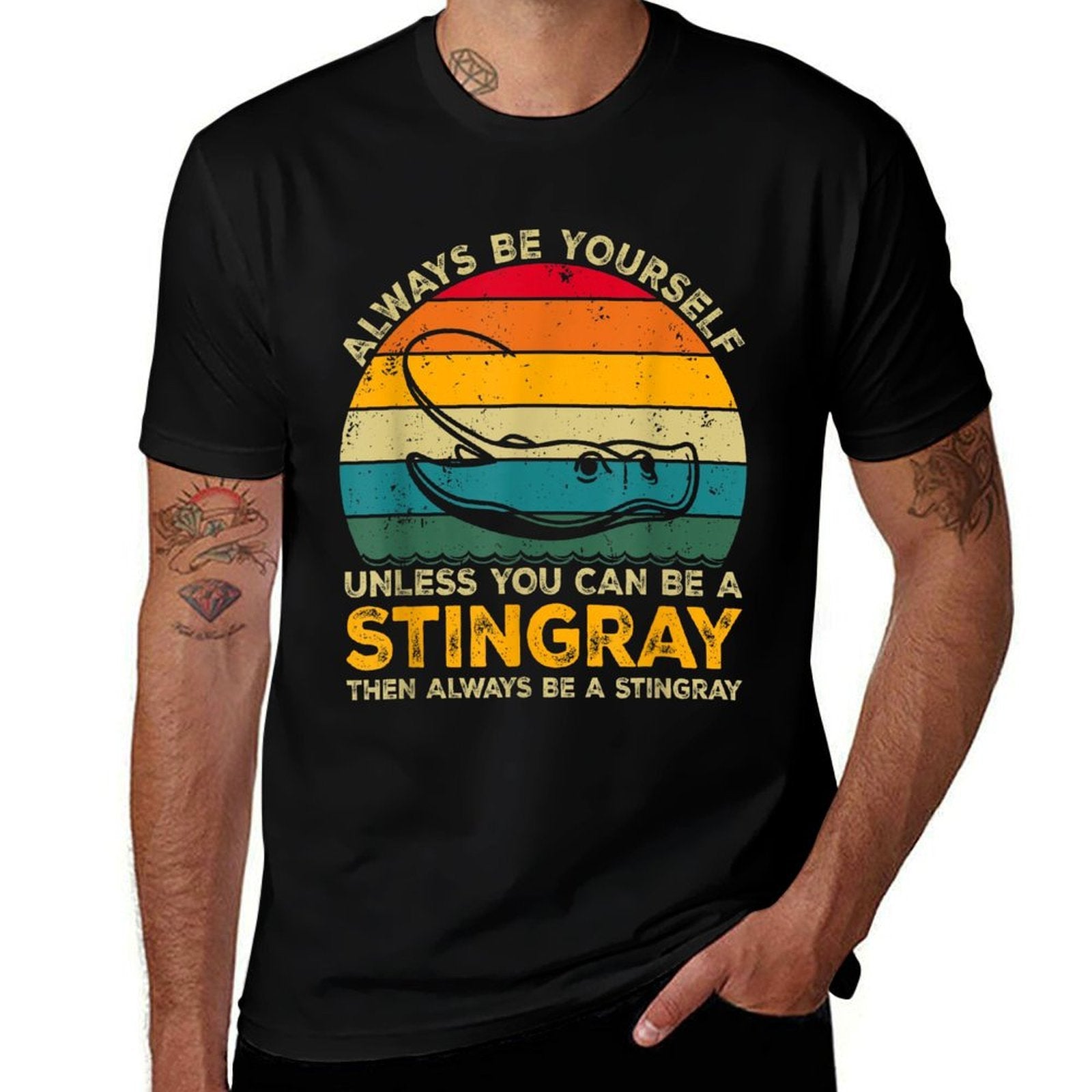 Always Be Yourself Unless You Can Be A Stingray  Heathered Texture T-Shirt