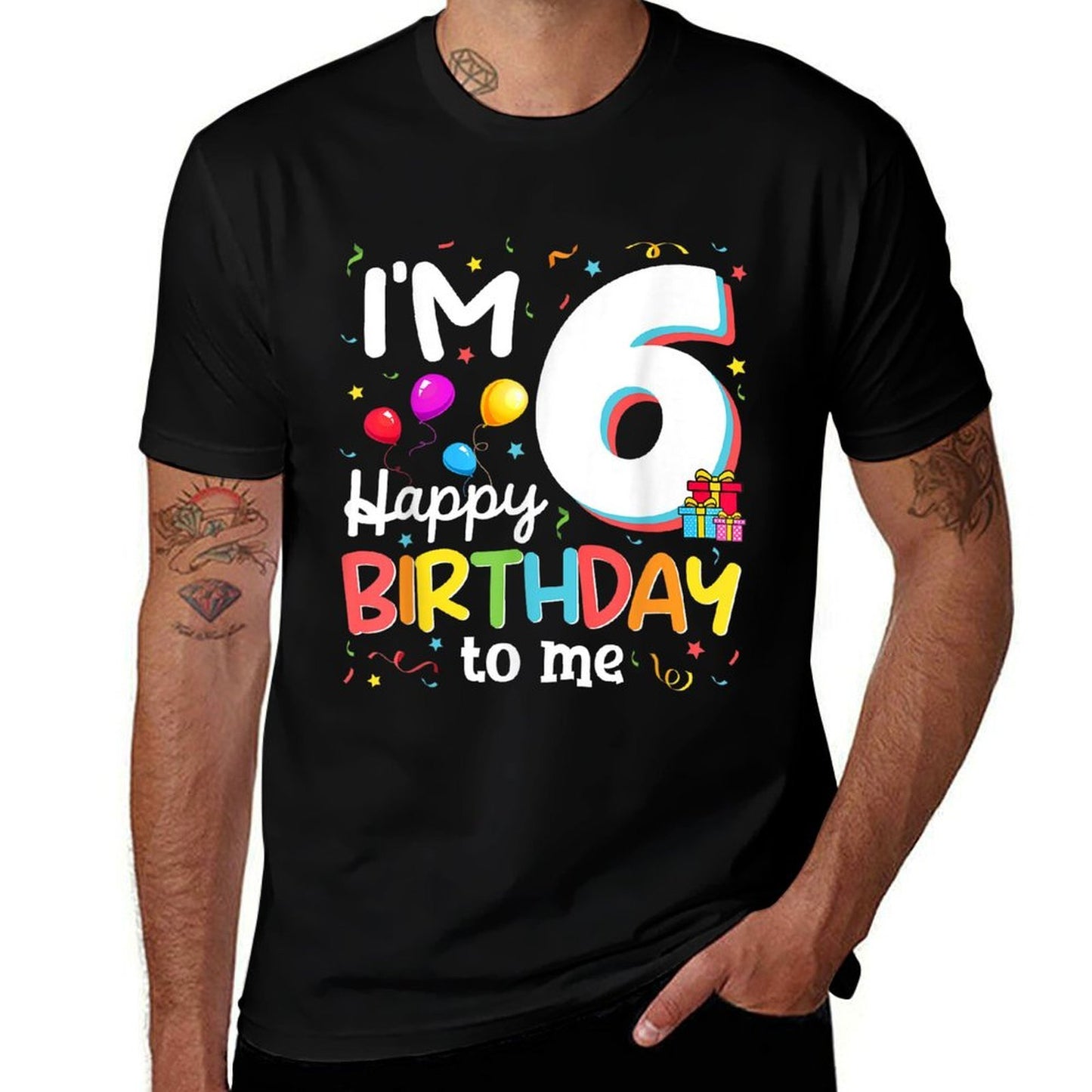 Six 6th Bday Party Happy Birthday Boy 6yr Girl 6 Years Old Soft T-Shirt