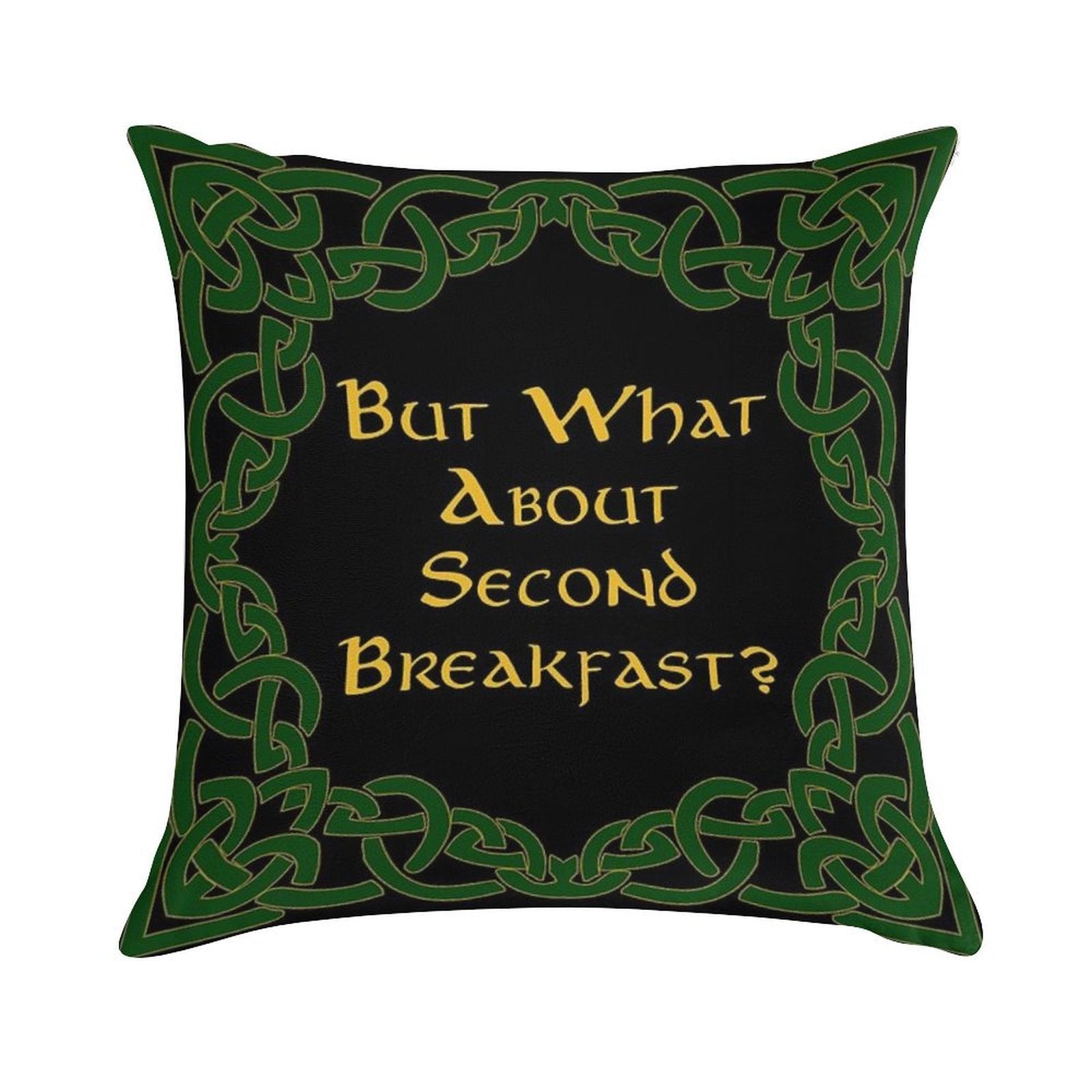 Second Breakfast Soft Washable Throw Pillow