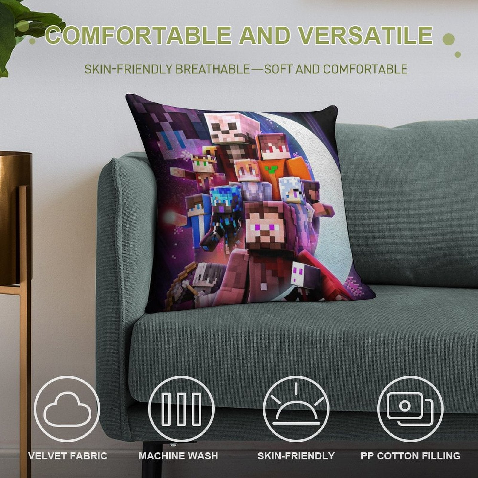 כרית נייטפול סוף העונה Soft Washable Throw Pillow