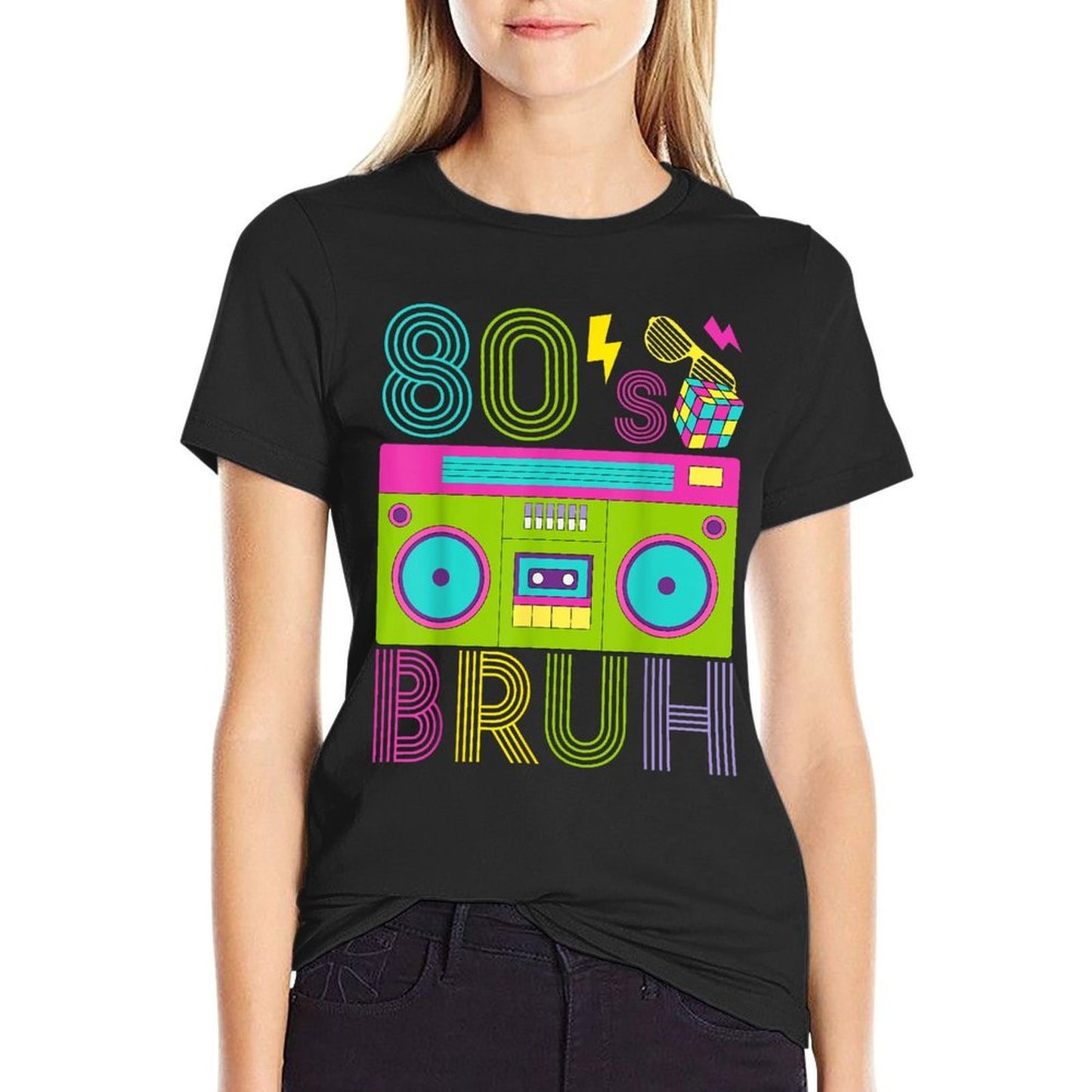 Retro 80s BRUH Outfits For Boys 1980s Party Outfit Eighties  Tagless Design T-Shirt
