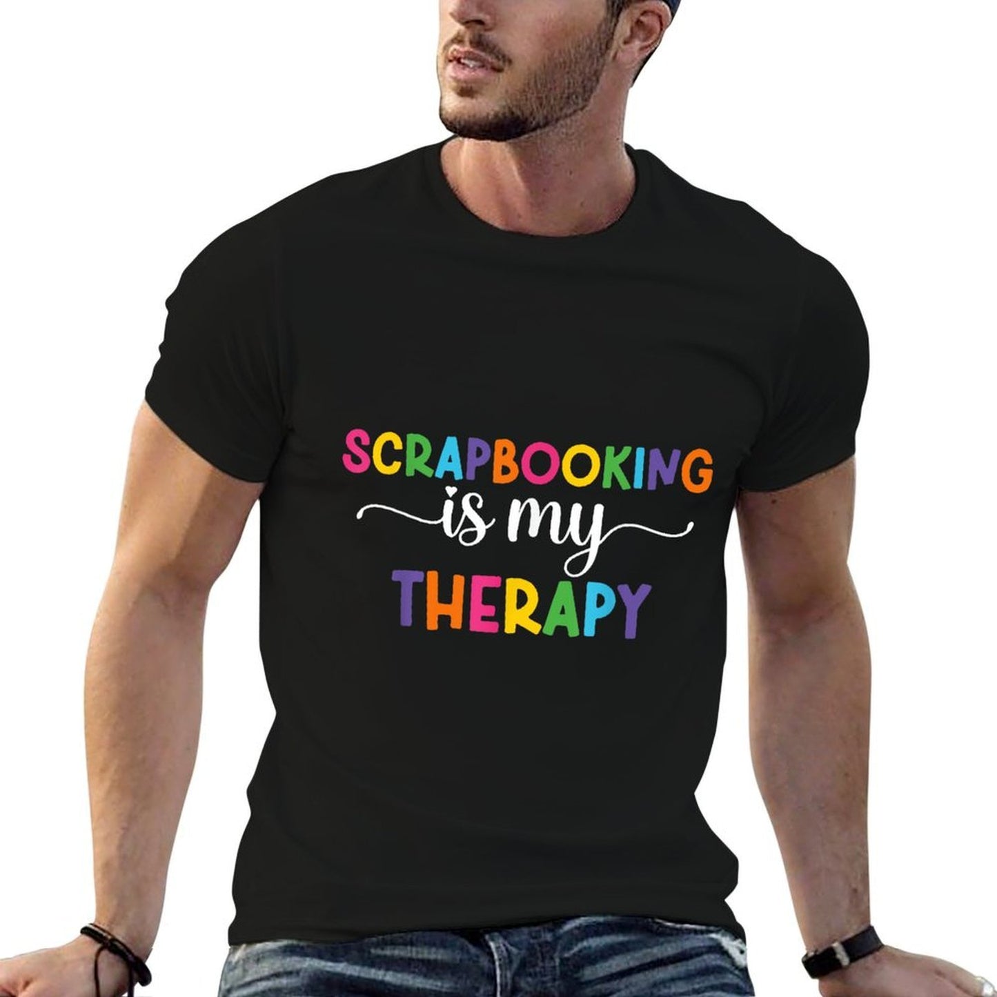 Scrapbooking Is My Therapy Funny Scrapbooker Scrapbook Stretchy T-Shirt