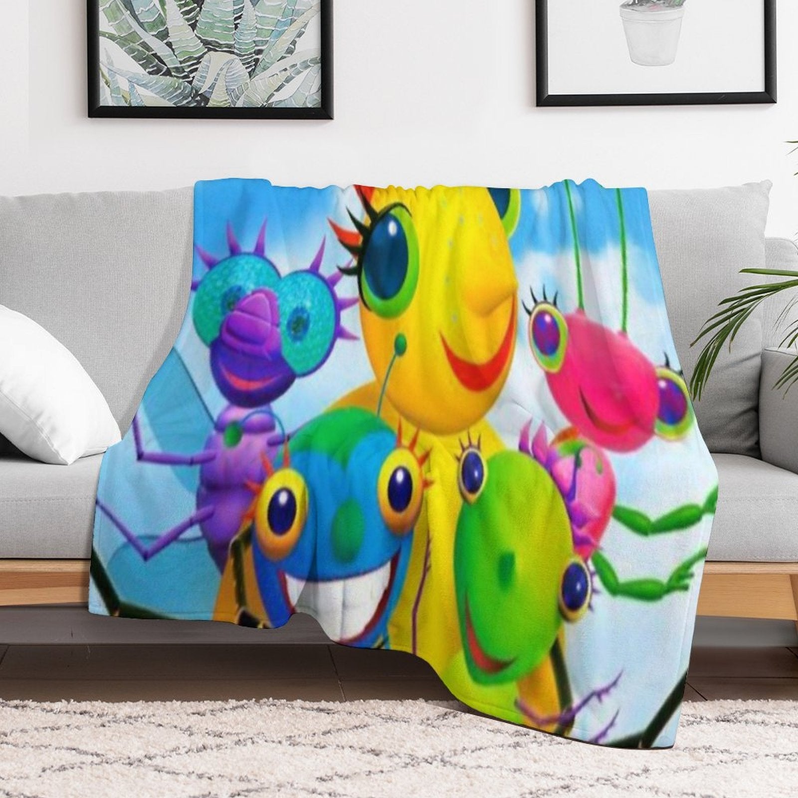 Miss Spiders Sunny Patch Friends Sustainable Throw Blanket