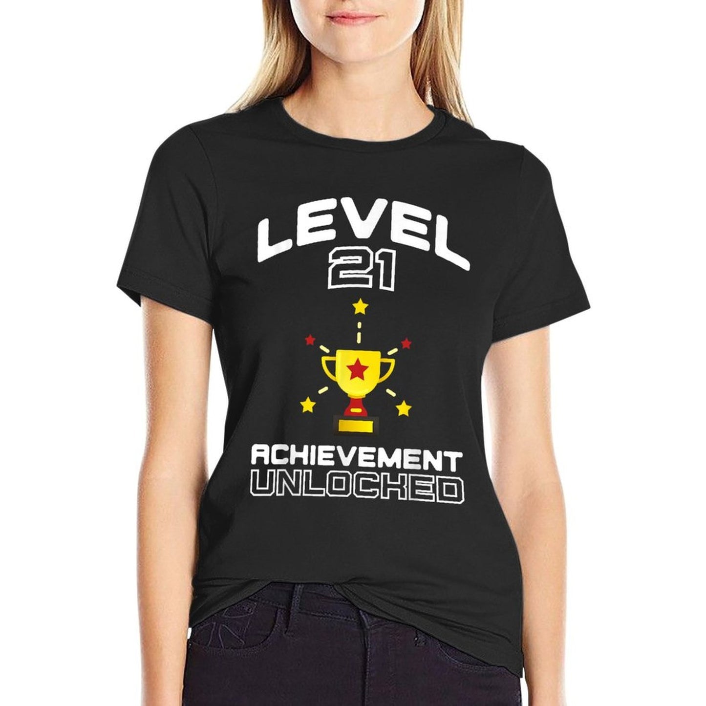 21st Birthday 21 Year Old Men Women Rolled Sleeves T-Shirt