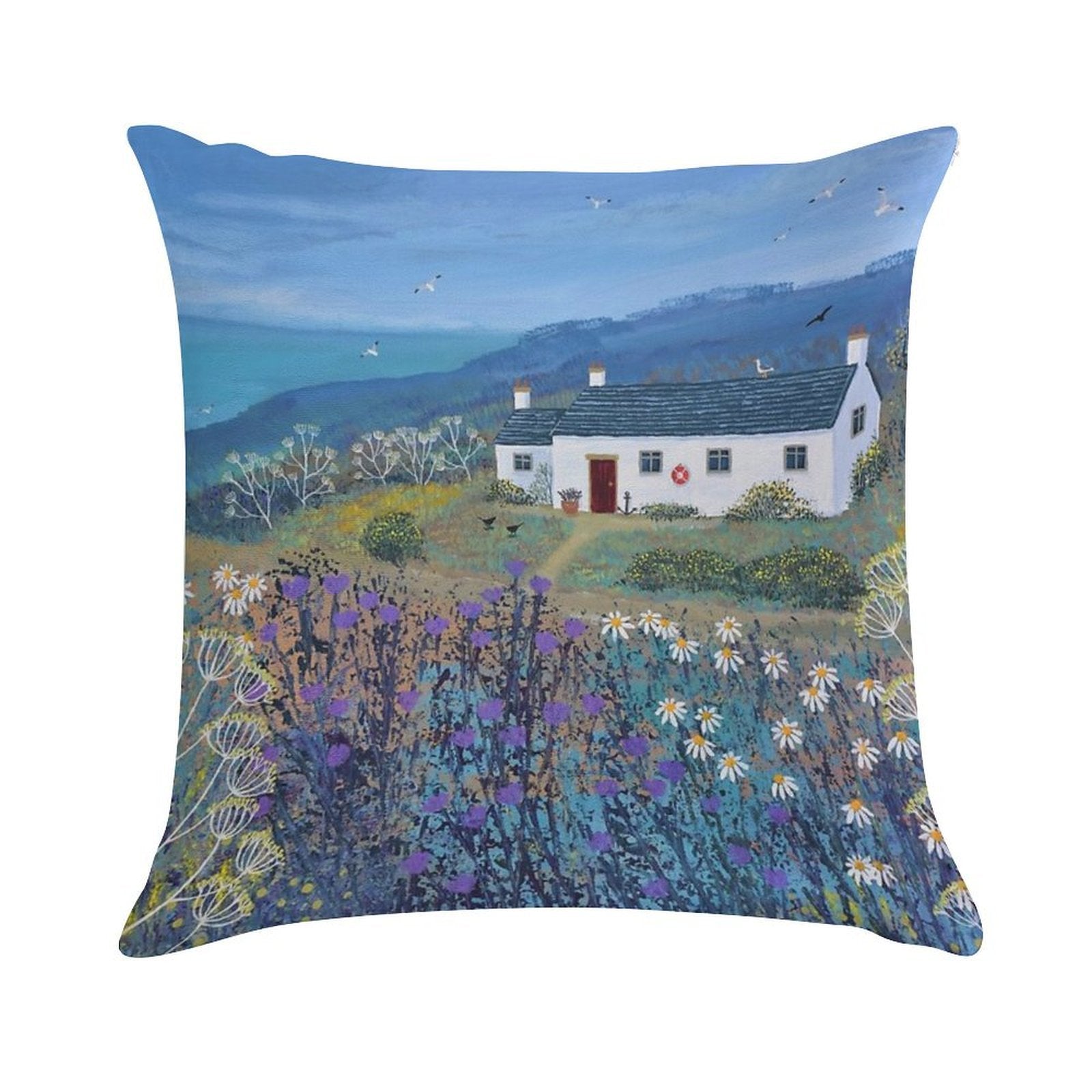 A Place by The Sea Soft Ultra-Soft Texture Throw Pillow