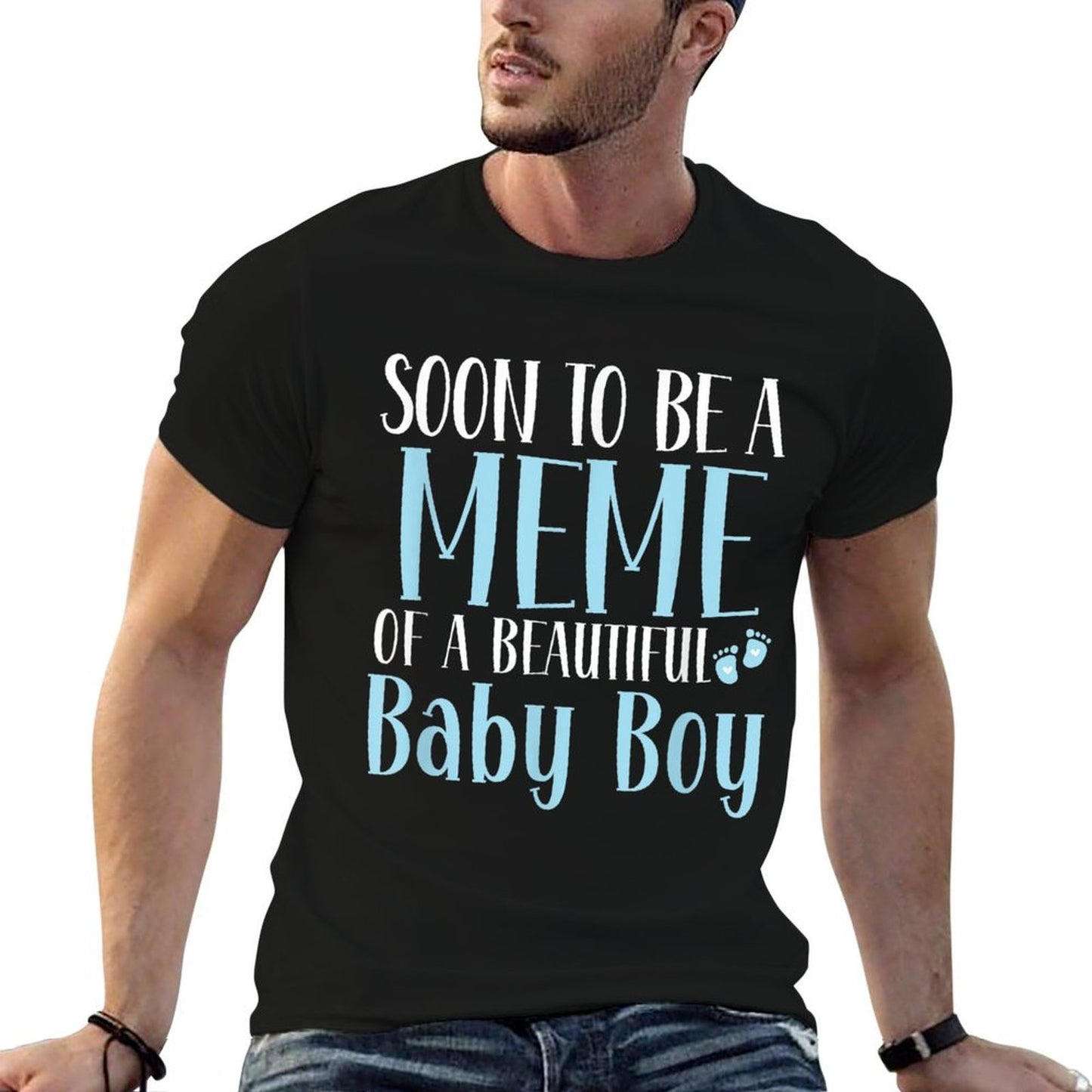 Soon To Be A Meme Of A Beautiful Baby Boy - Birthday Party Easy-care T-Shirt