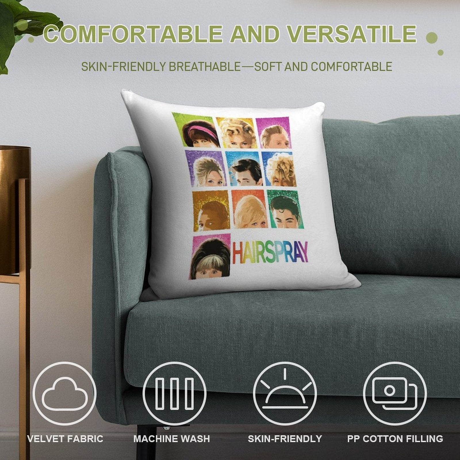 Hairspray Soft Warmth Comfort Throw Pillow