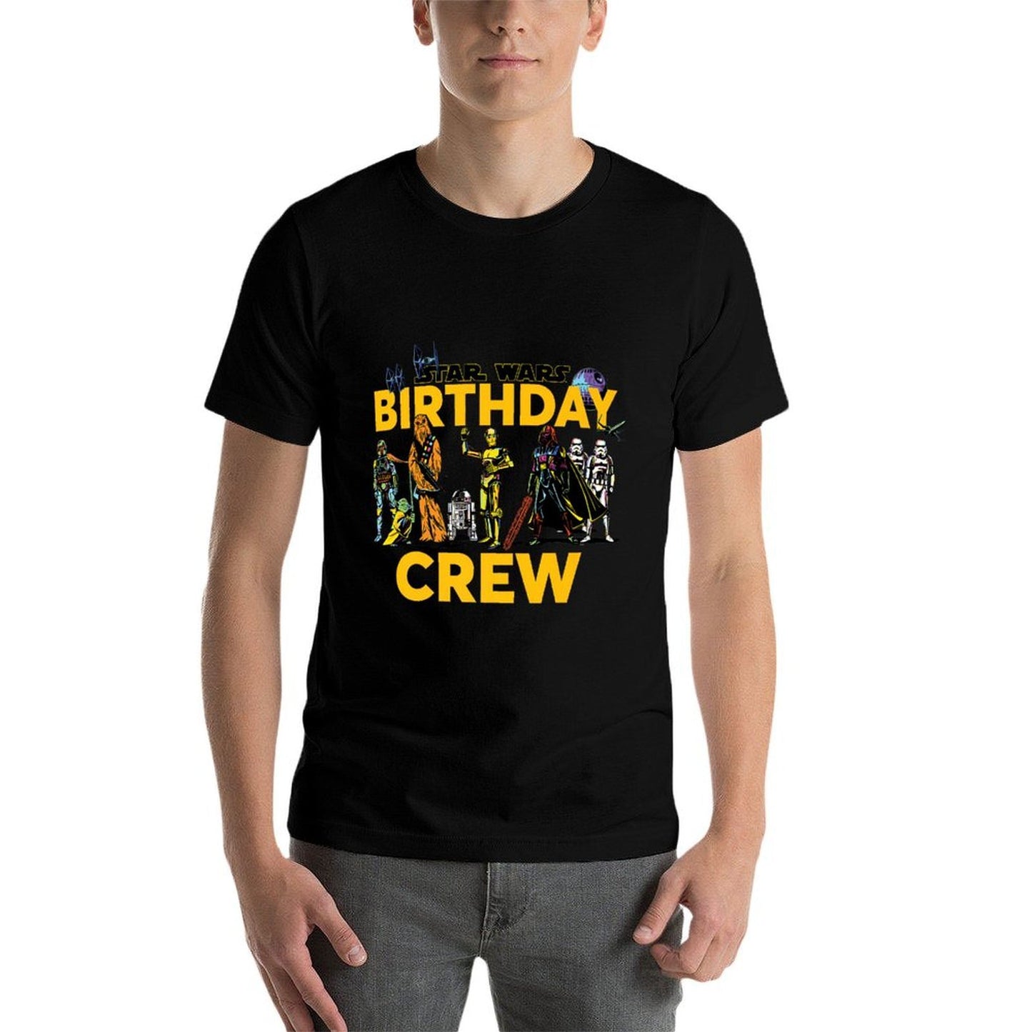 Star Wars Classic Characters Birthday Crew Party Matching Premium Heathered Texture T-Shirt