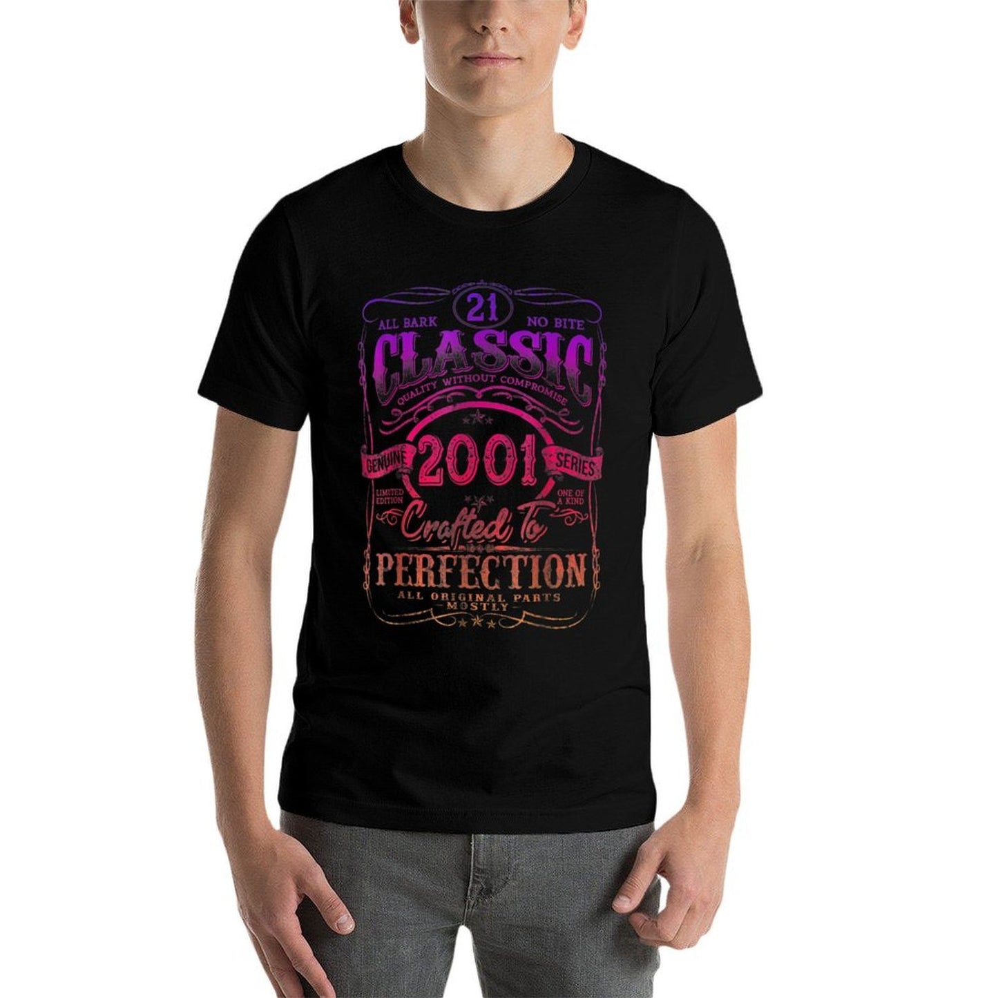 Vintage 2001 Limited Edition 21 Year Old 21st Birthday Breathable T-Shirt