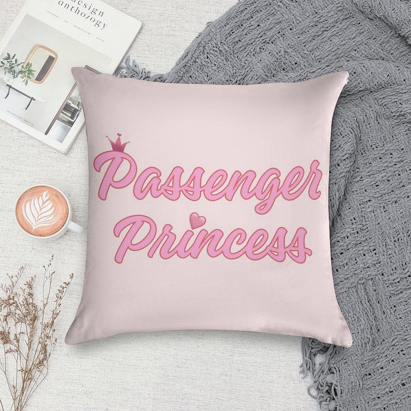 Passenger Princess Soft Durable Construction Throw Pillow