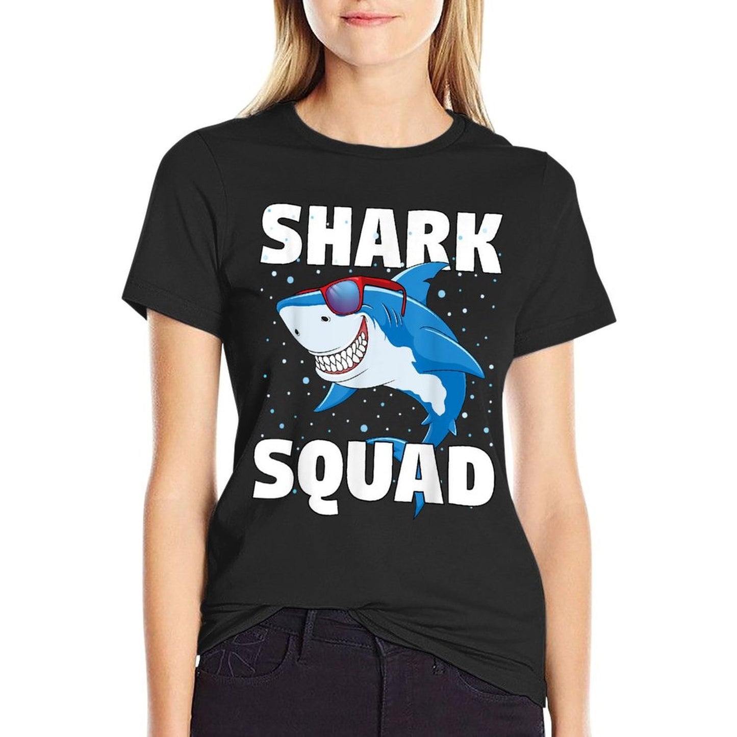 Shark Squad Boys Girls Shark Birthday Party Easy-care T-Shirt