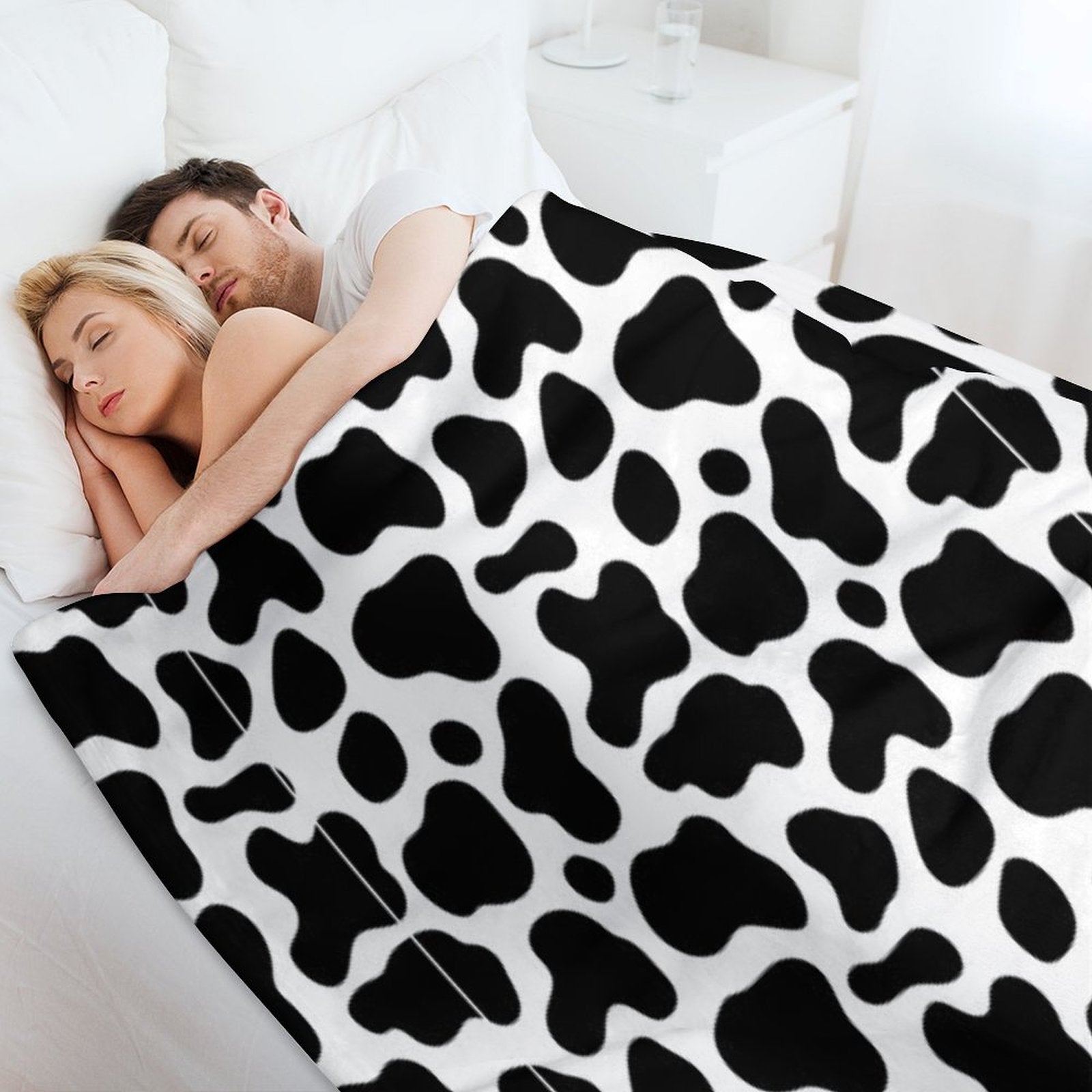 Cow Pattern Costume Shrink-resistant Throw Blanket