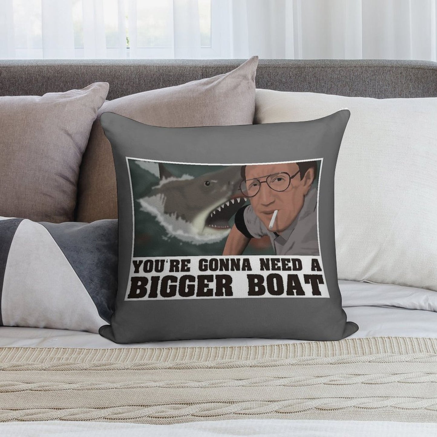 You're Gonna Need A Bigger Boat - Jaws Soft Style Accent Throw Pillow