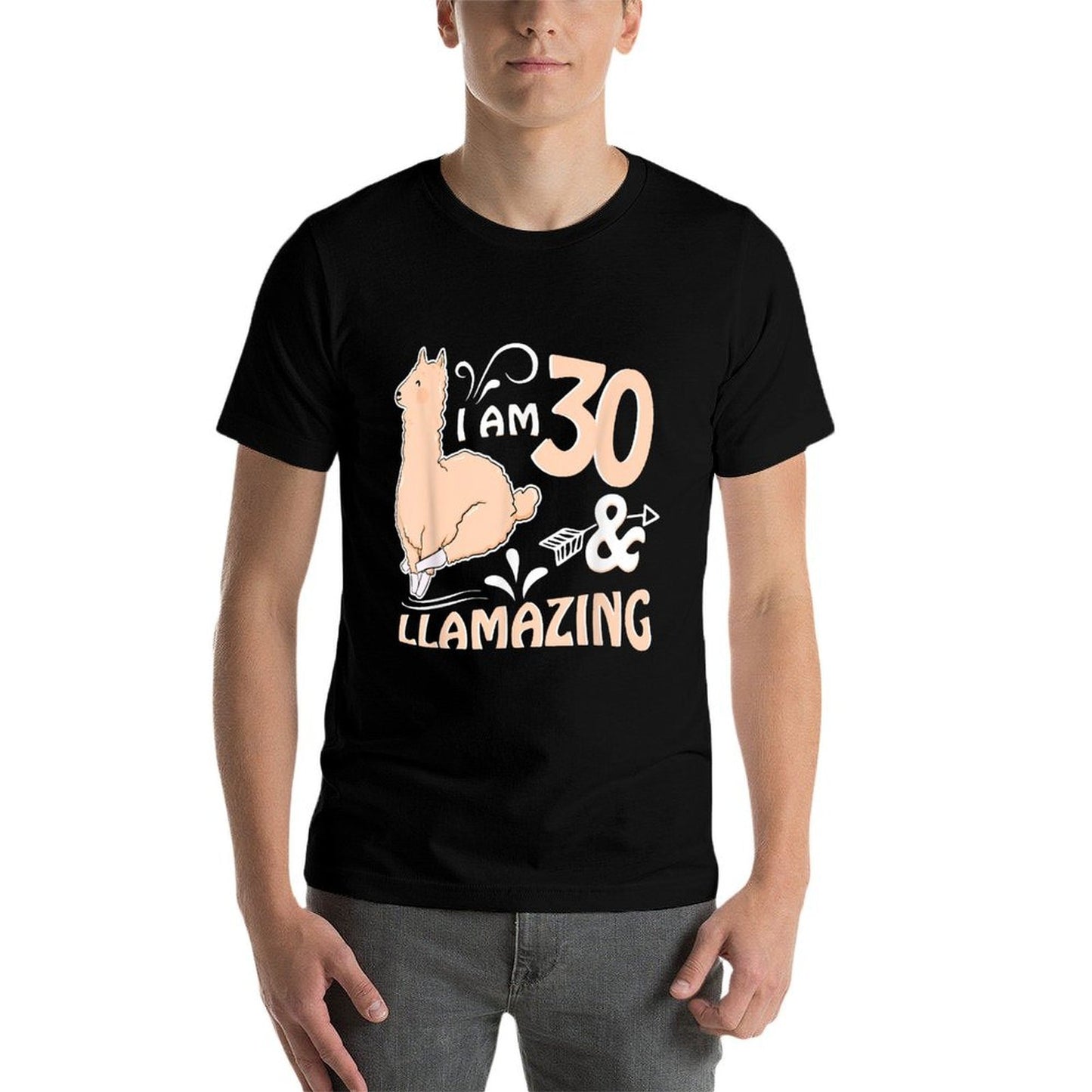 30th Birthday Llama T I'm 30 And Llamazing Polyester Blend T-Shirt
