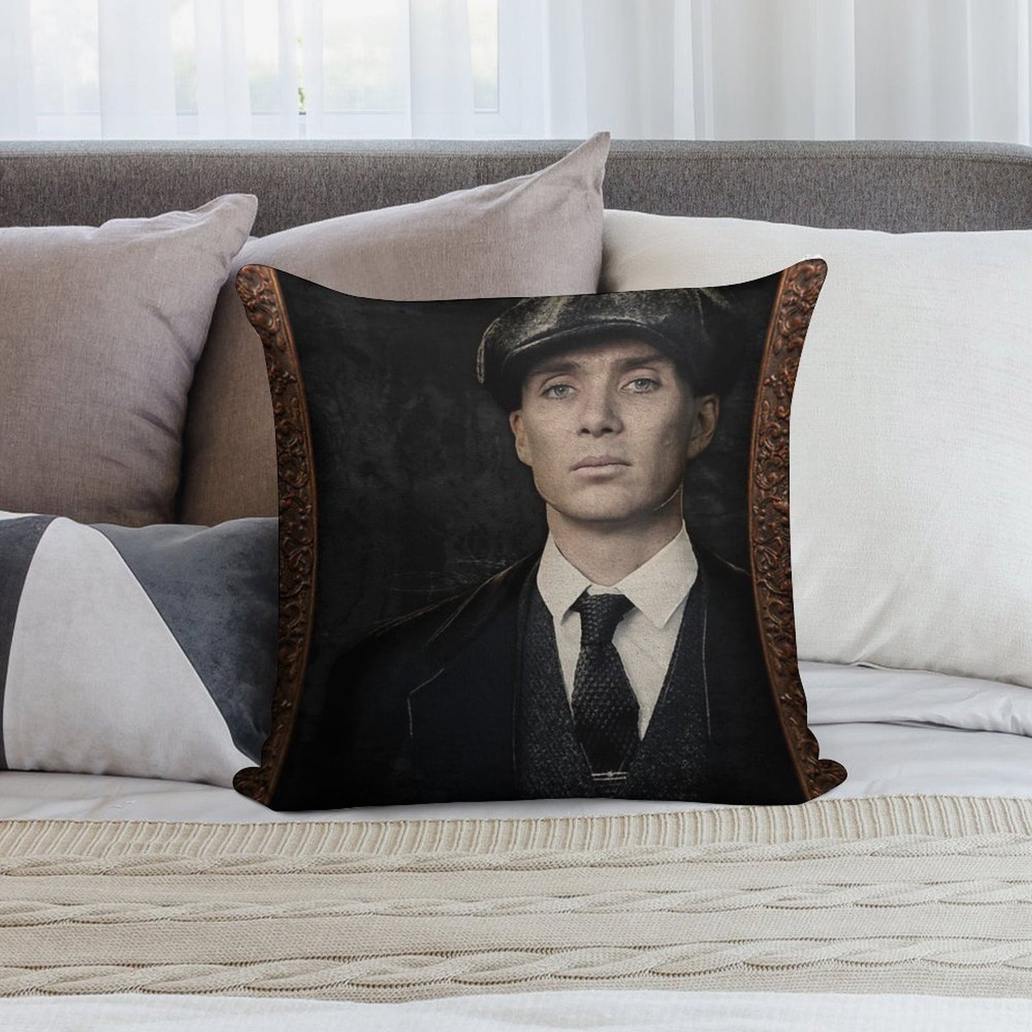 Thomas “Tommy” Shelby - Frame Soft Bedroom Essential Throw Pillow