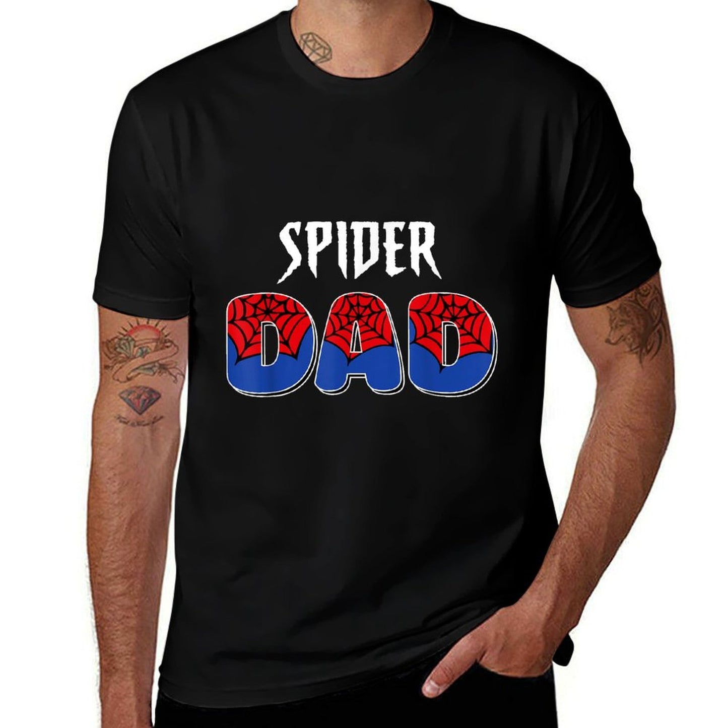 Spider Dad Fathers Day Matching Family Birthday Relaxed-fit T-Shirt