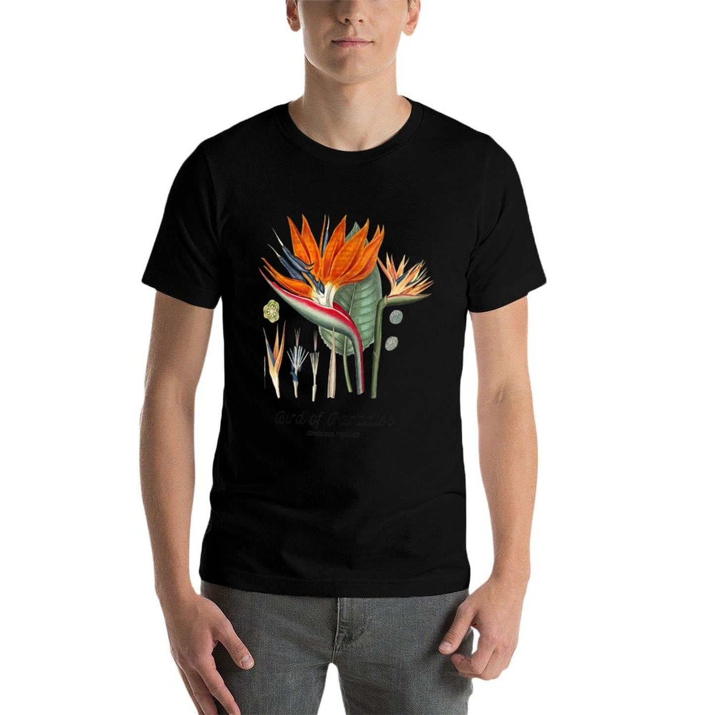 Womens Bird of Paradise Botanical, Tropical Plants Classic T-Shirt