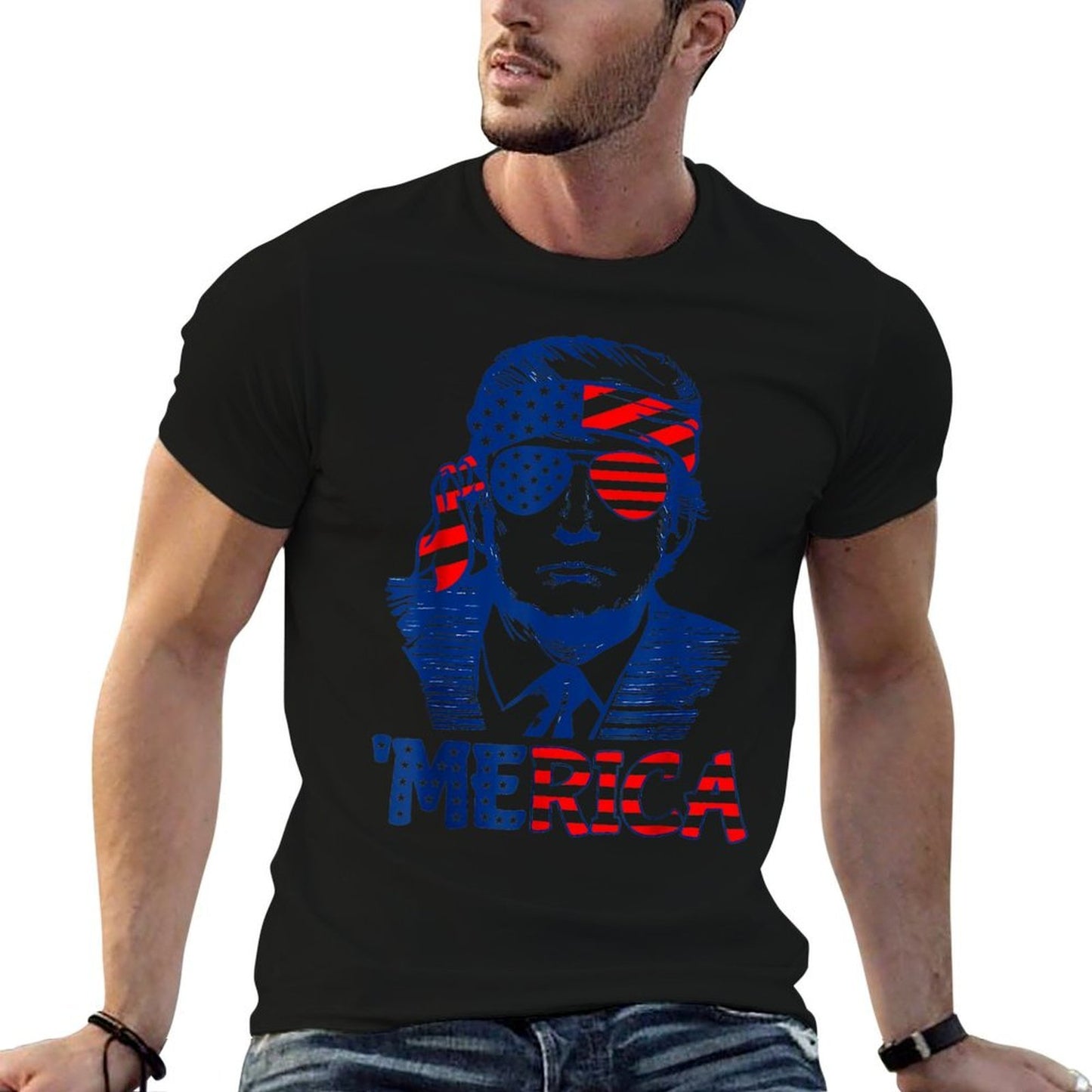 Trump 4th of July Merica Men Women USA American Affordable Price T-Shirt