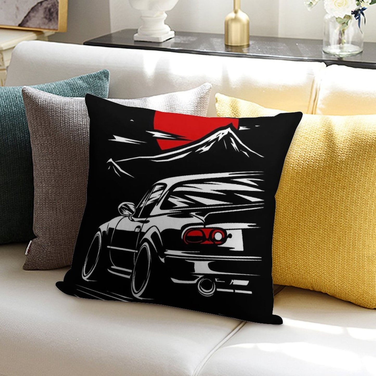 Mazda MX-5 Miata Soft High-Density Material Throw Pillow