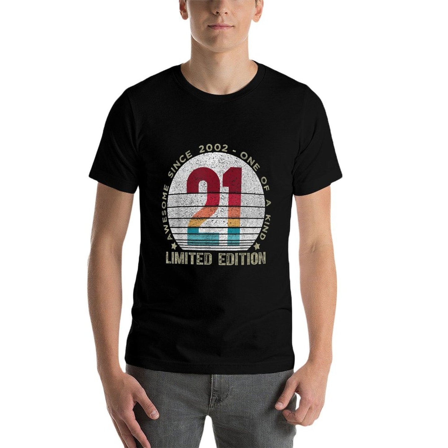 Vintage 2002 21 Year Old Gifts Limited Edition 21st Birthday Slim-fit Cut T-Shirt