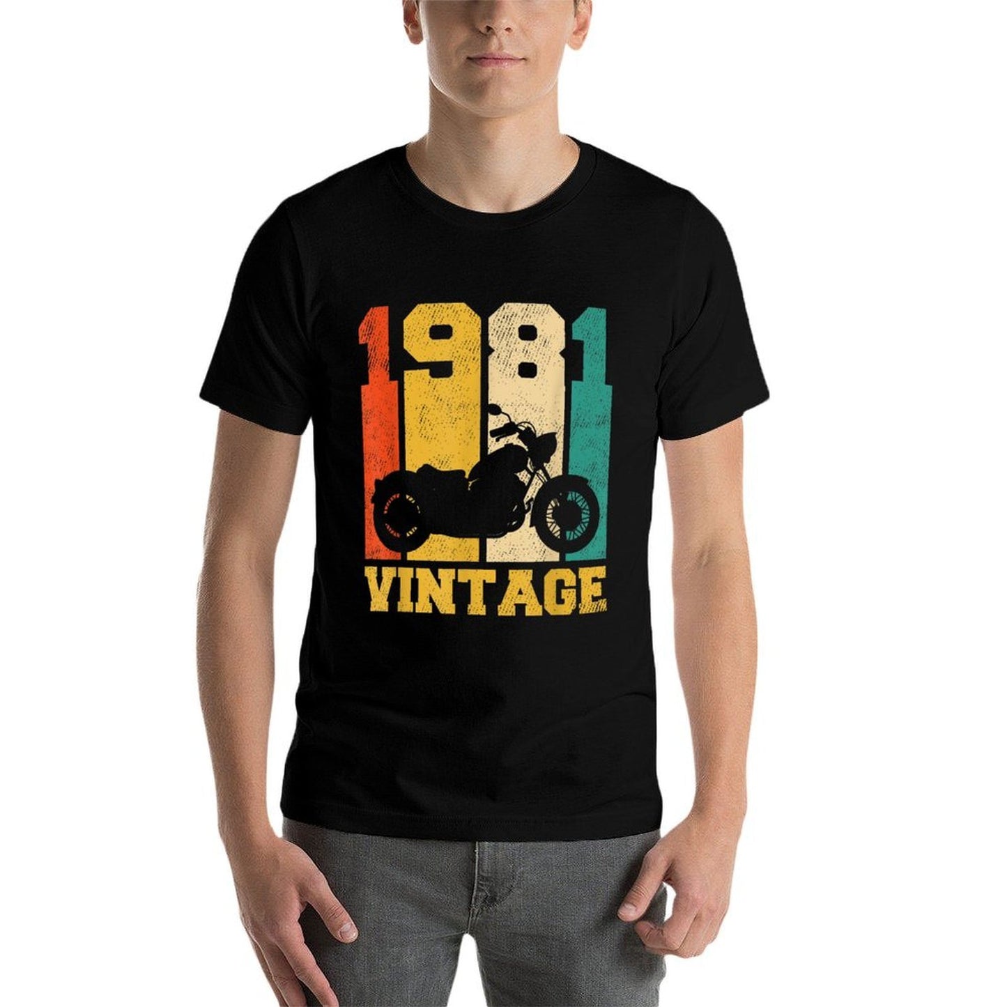 40 Years Old Gifts Vintage 1981 Motorcycle 40th Birthday Comfortable T-Shirt