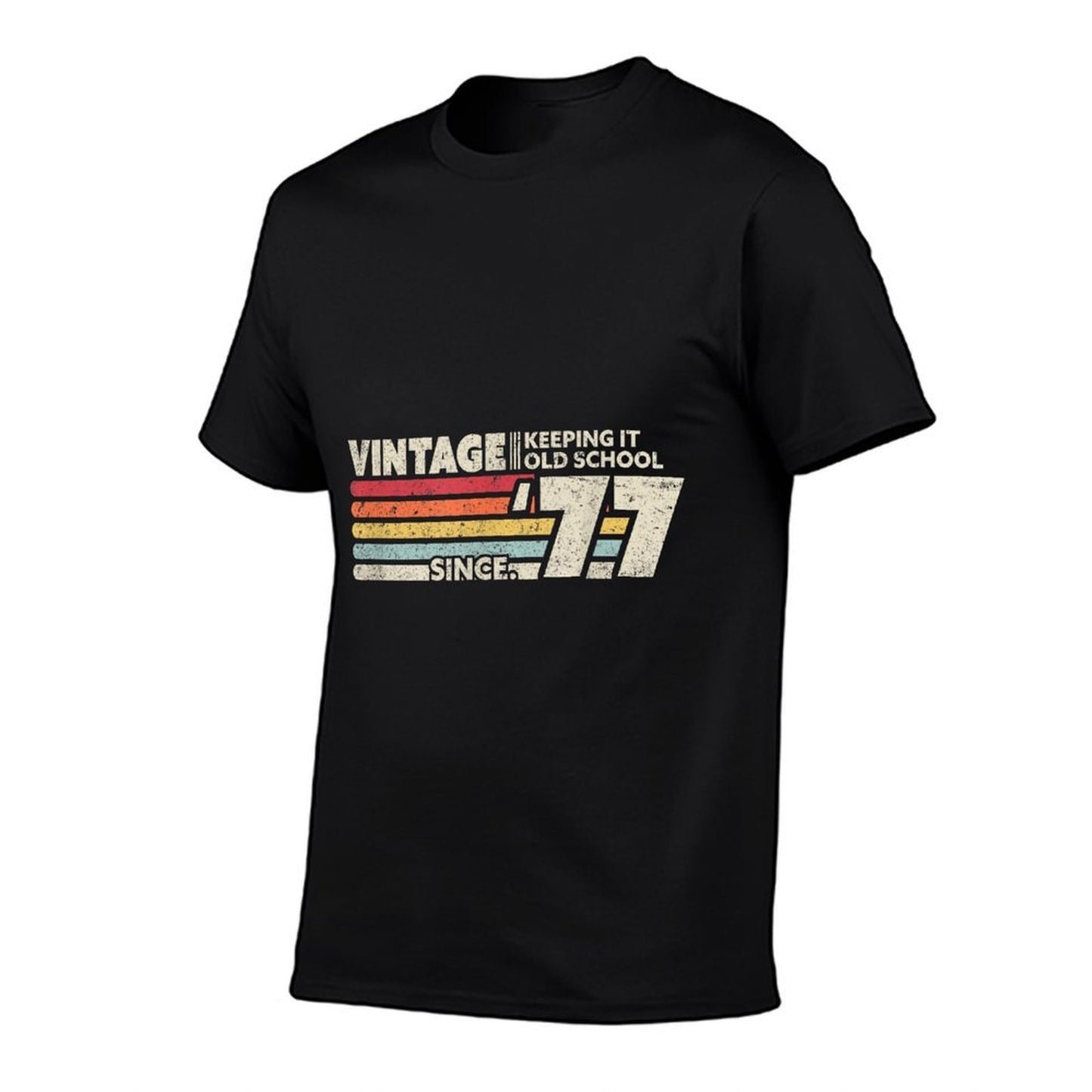 1977 Vintage, Keeping It Old School Since '77 Retro Birthday Slim-fit Cut T-Shirt
