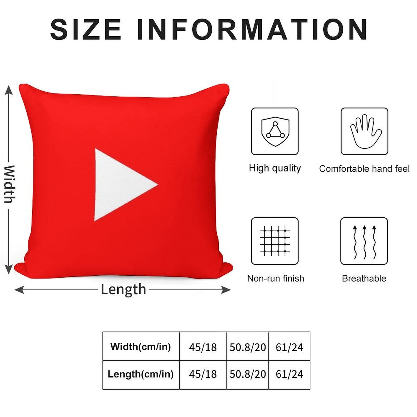 YouTube Pillow Soft Anti-Pilling Throw Pillow