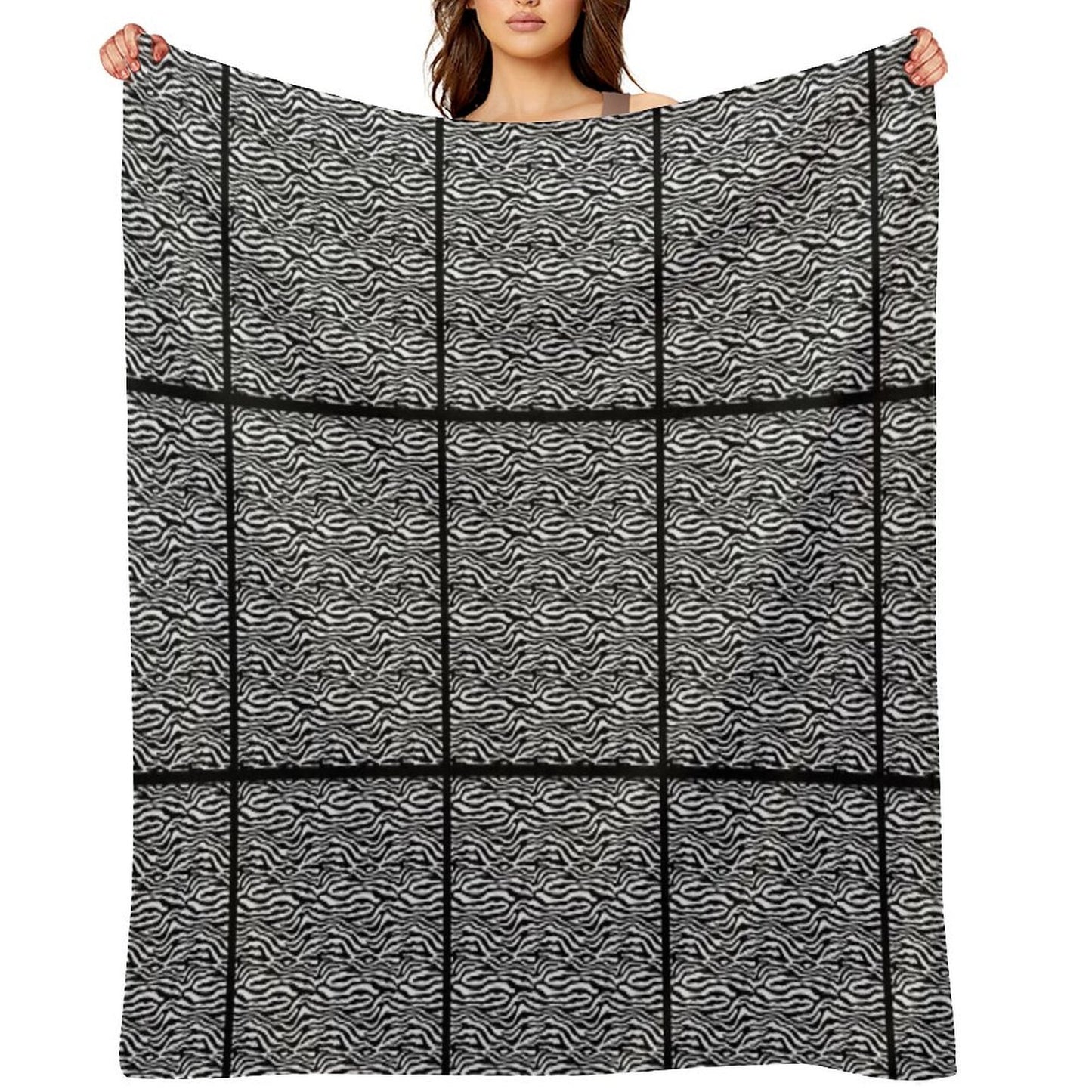 Zebra Allover Print Phone Case Easy Care Throw Blanket