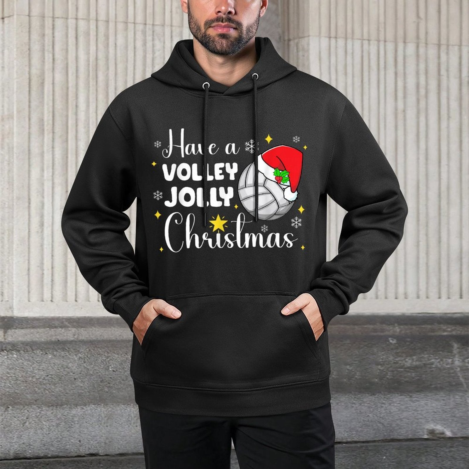 Have A Volley Jolly Christmas Volleyball Player Xmas Sporty Shape Retention Hoodie