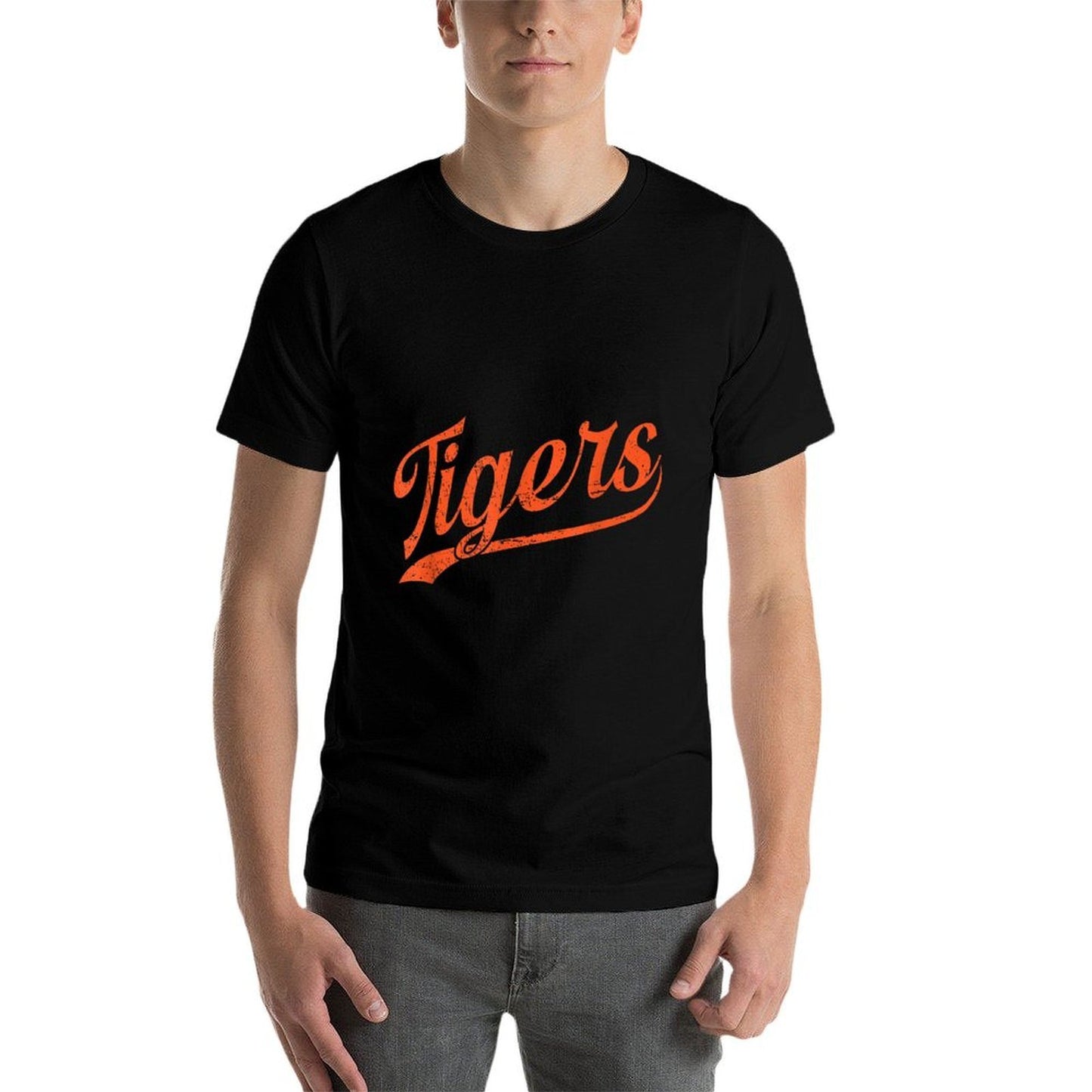 Tigers Mascot Vintage Sports Durable T-Shirt