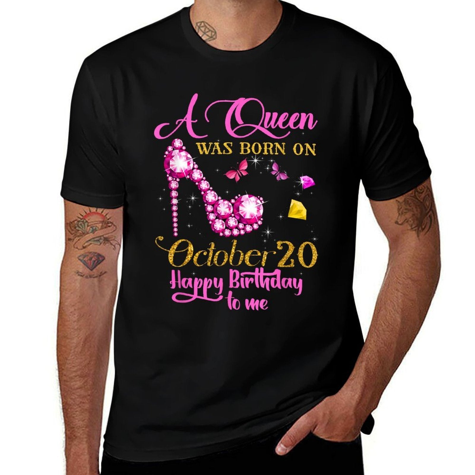 A Queen Was Born on October 20, 20th Birthday  Stretchy T-Shirt