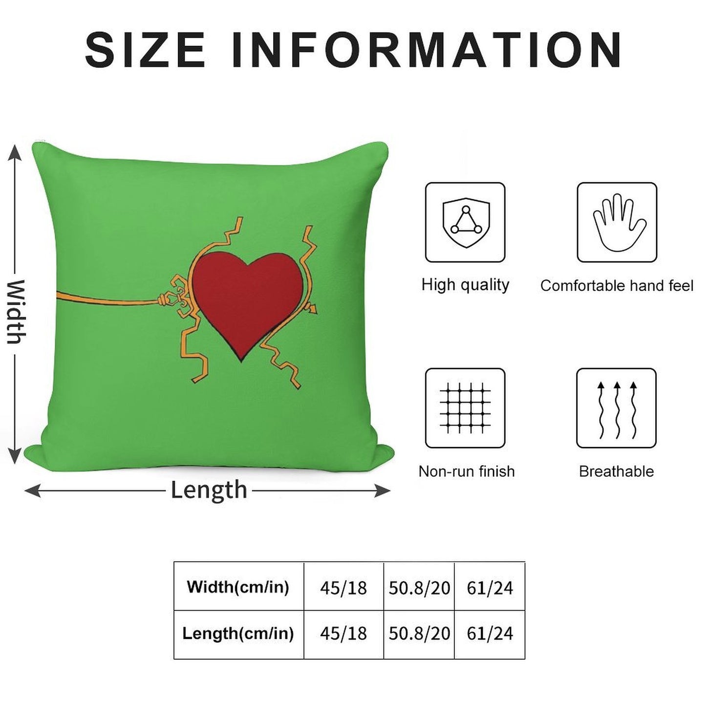 Three Sizes in One Day Soft Washable Throw Pillow