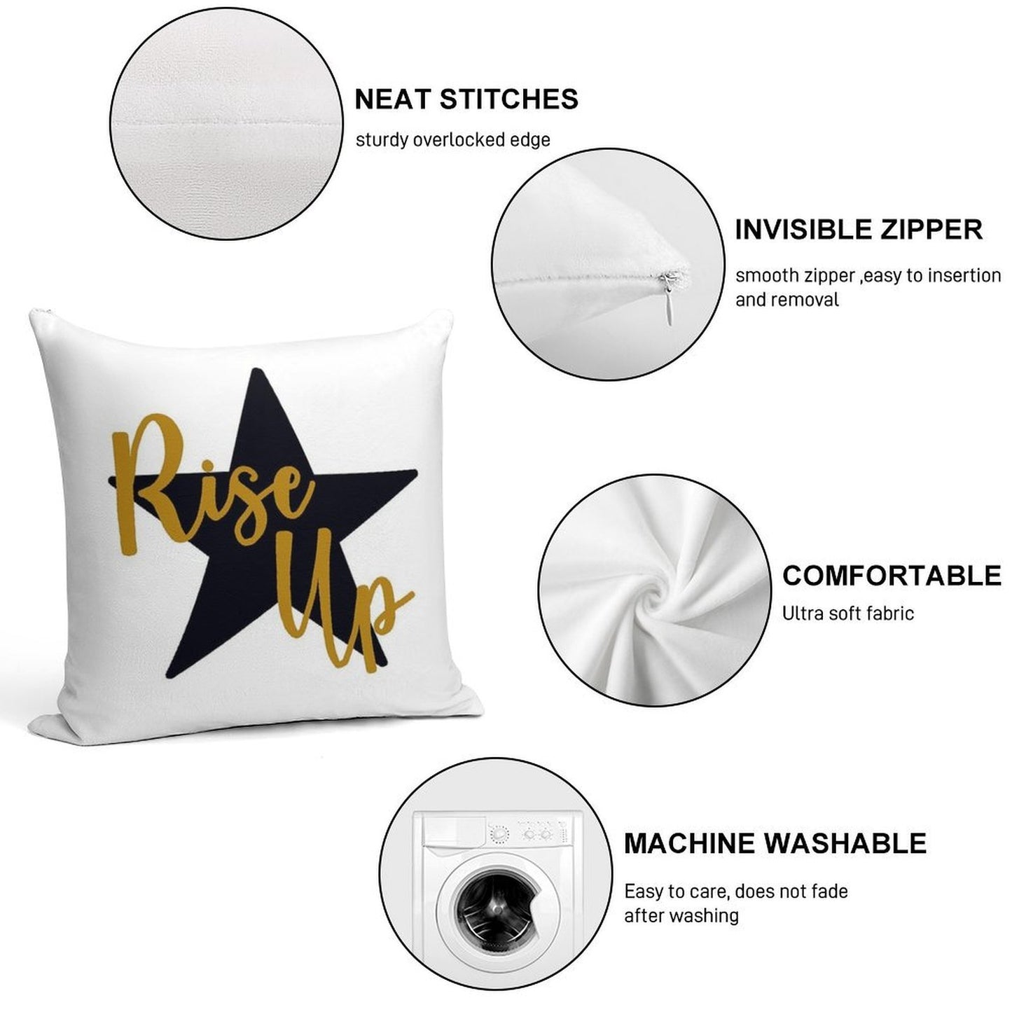 Rise Up Soft Home Decor Throw Pillow