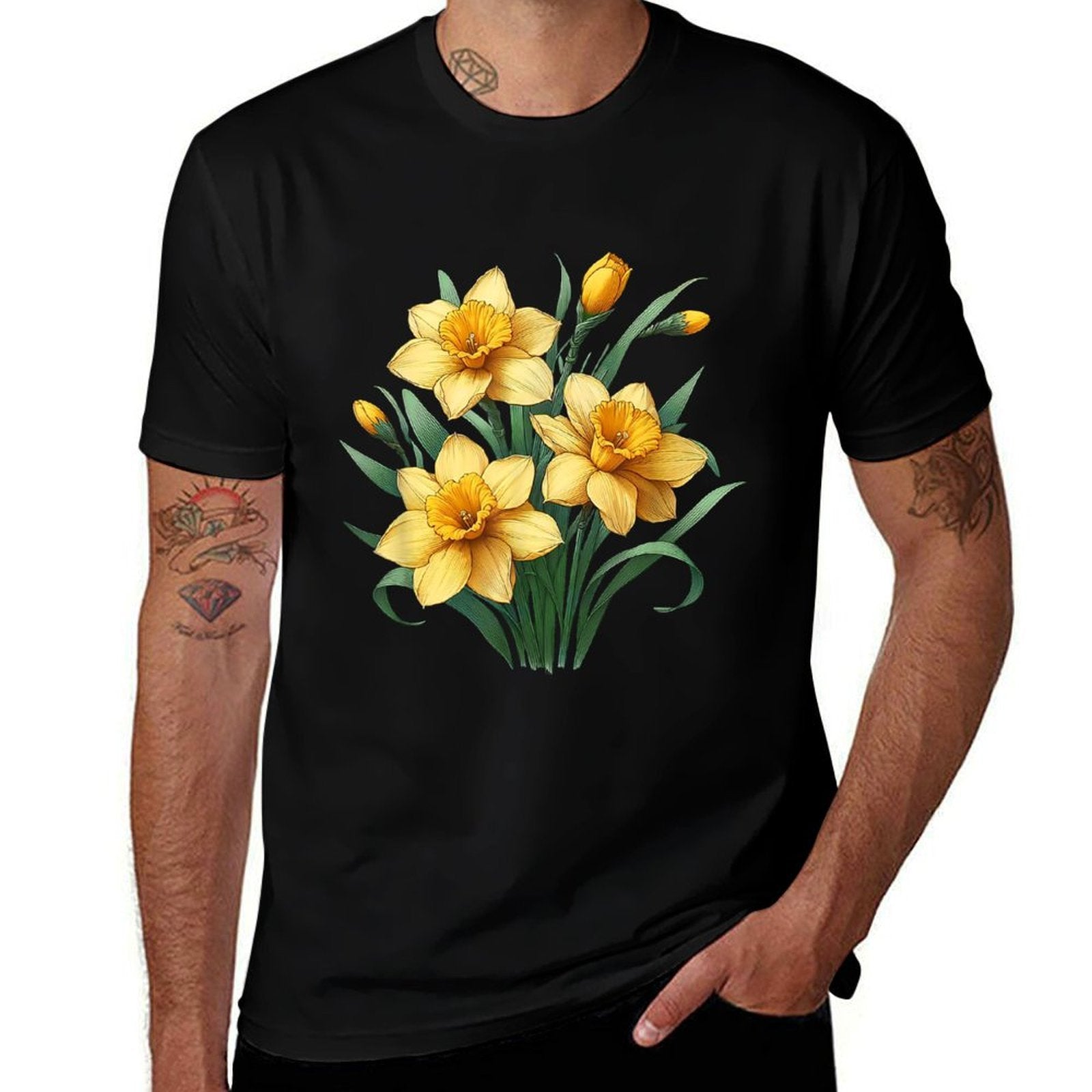 Aesthetic Daffodils Flowers, Spring, Garden  Stretchy T-Shirt