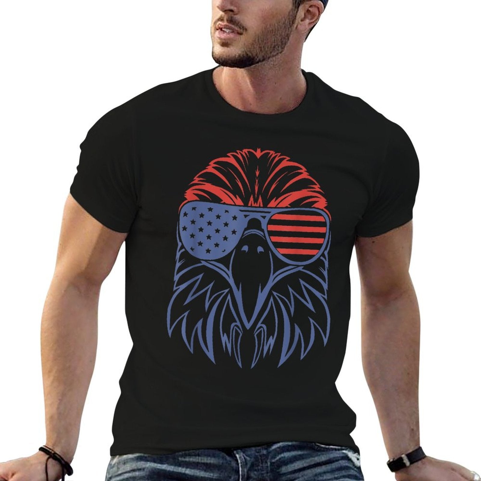 American Bald Eagle USA 4th of July Eagle USA  Stretchy T-Shirt