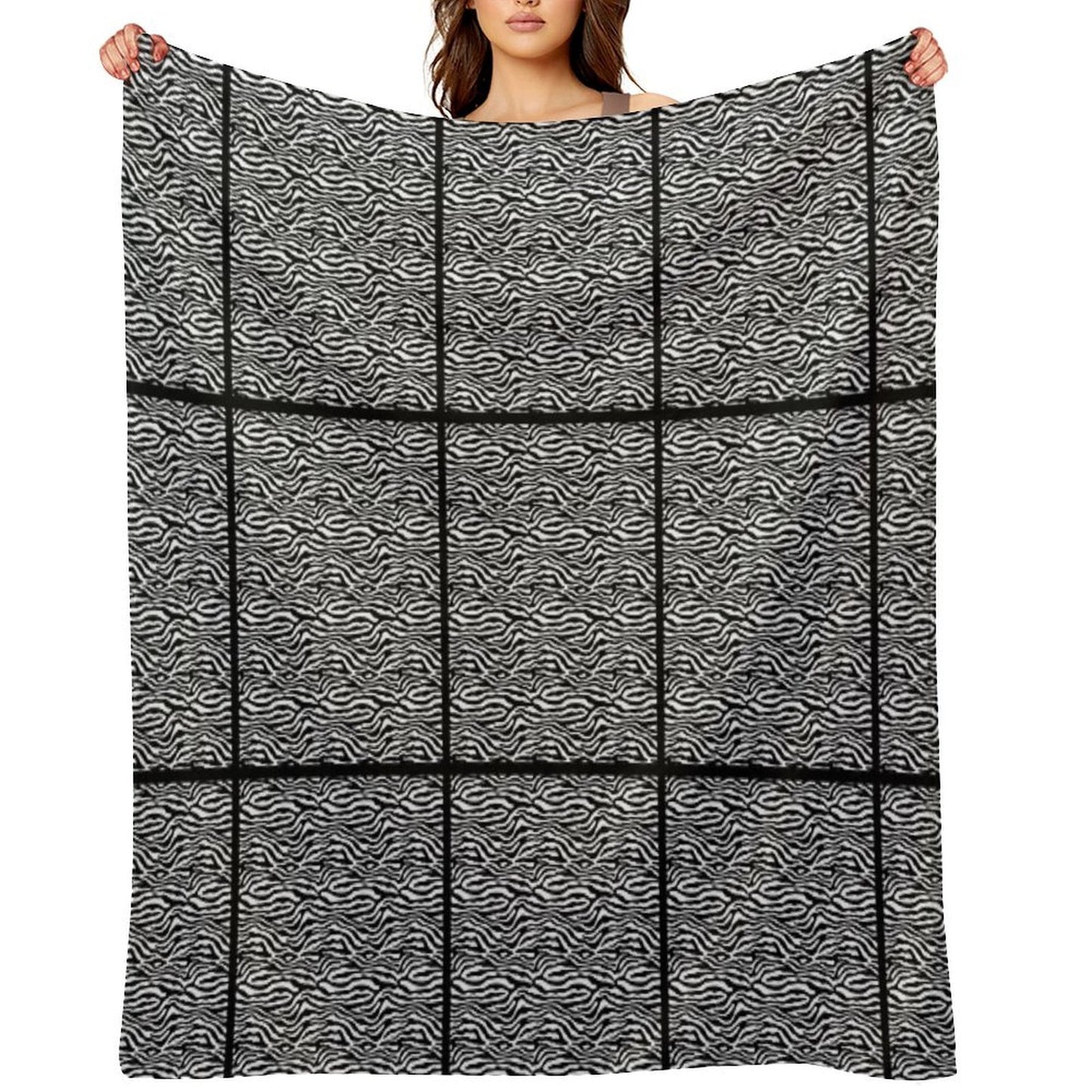 Zebra Allover Print Phone Case Easy Care Throw Blanket