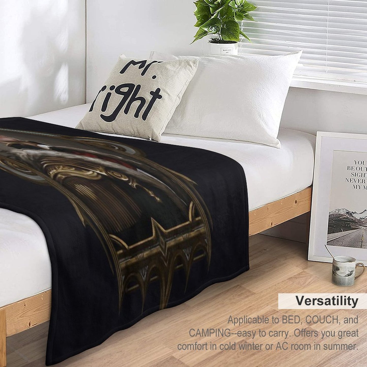 Solus Zos Galvus Framed Portrait Velvety-soft Throw Blanket
