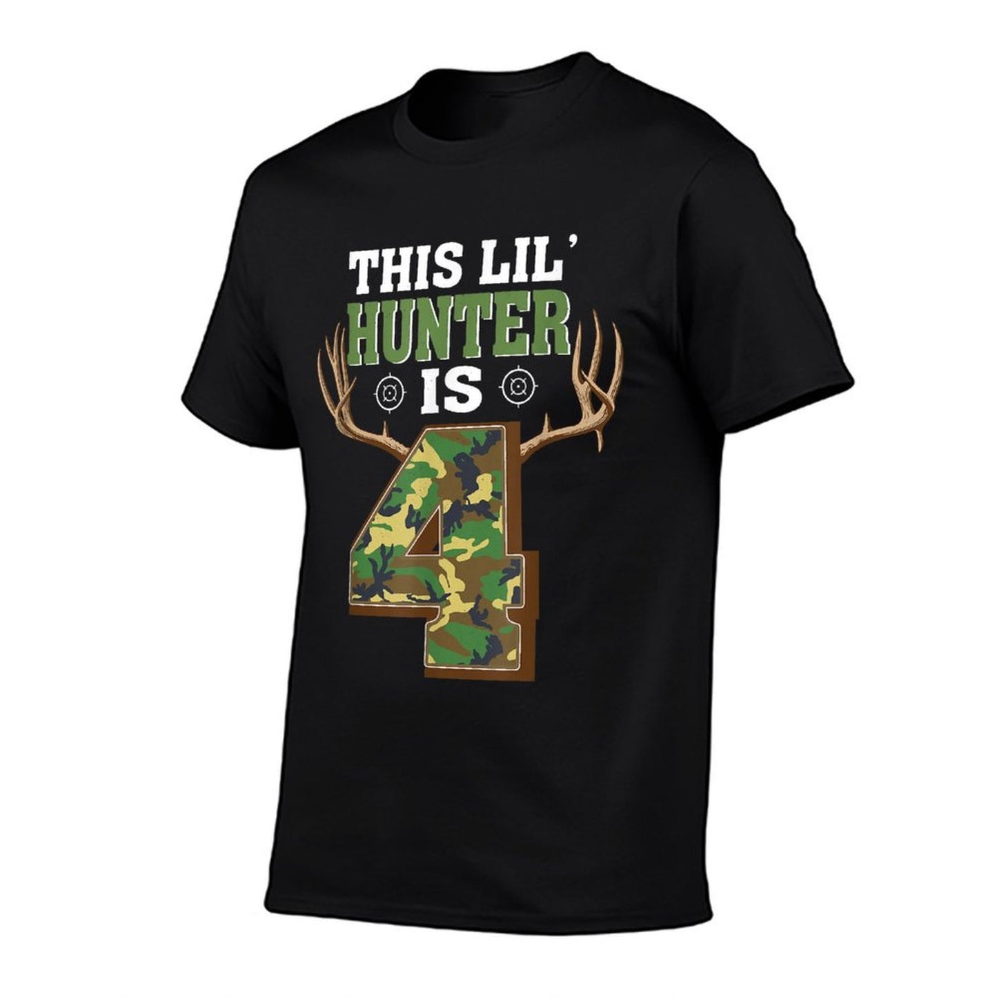 4th Birthday Hunting Deer 4 Year Old Hunter  Eco-friendly Material T-Shirt