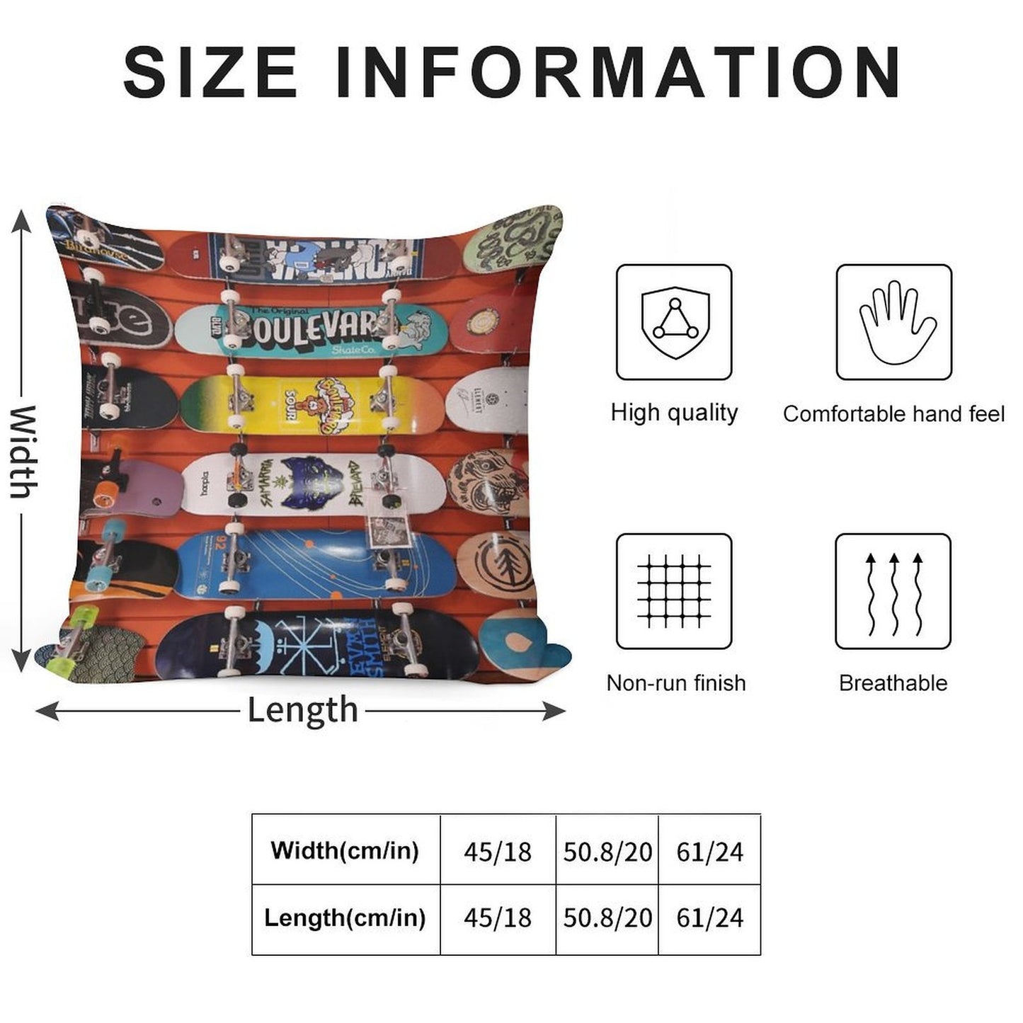 Skateboards Soft Bedroom Essential Throw Pillow